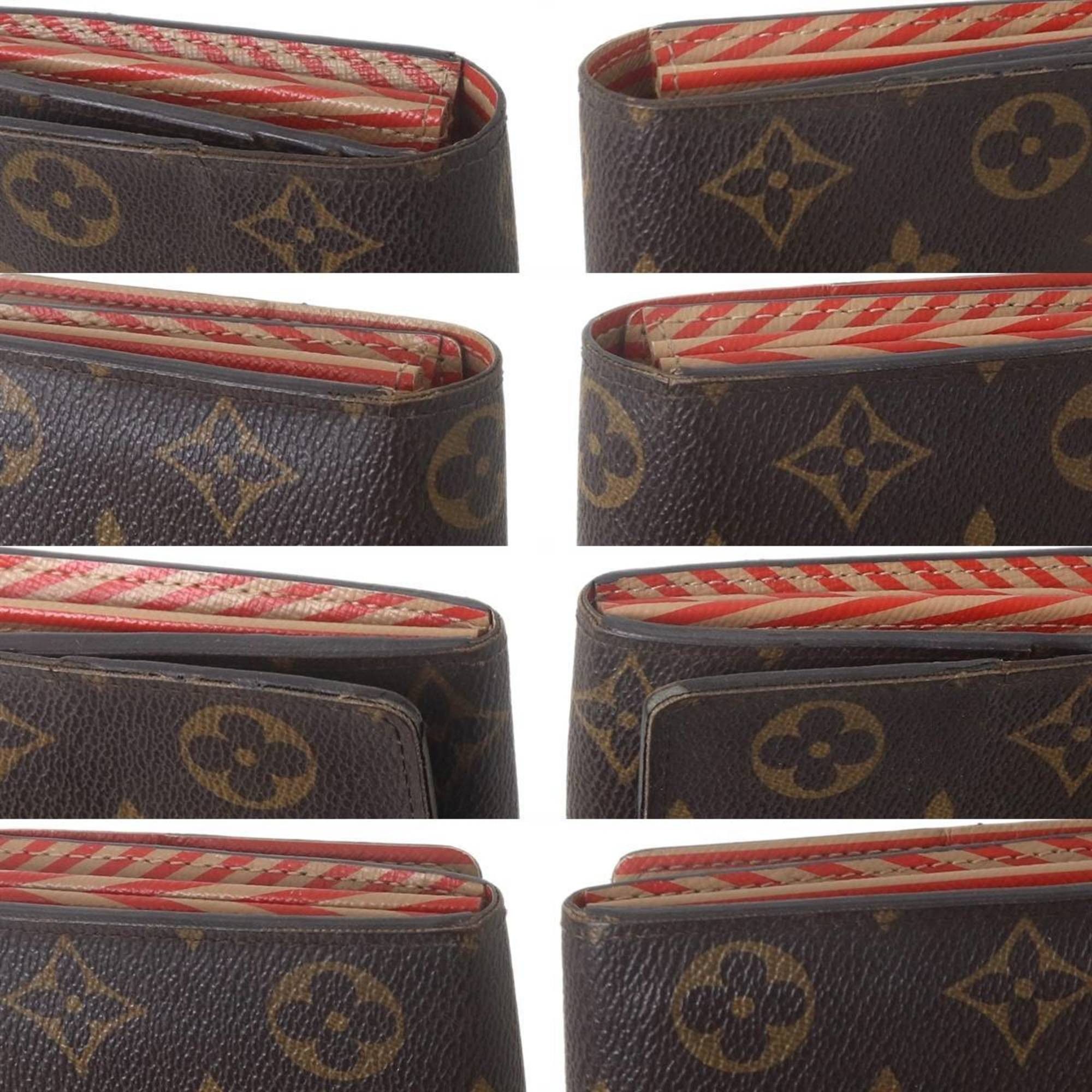 Louis Vuitton LOUIS VUITTON Portefeuille Sarah Trunk Long Wallet, Initials EMI, Monogram Brown, M60415 CA2193 Size ONE SIZE - 6 Thumbnail