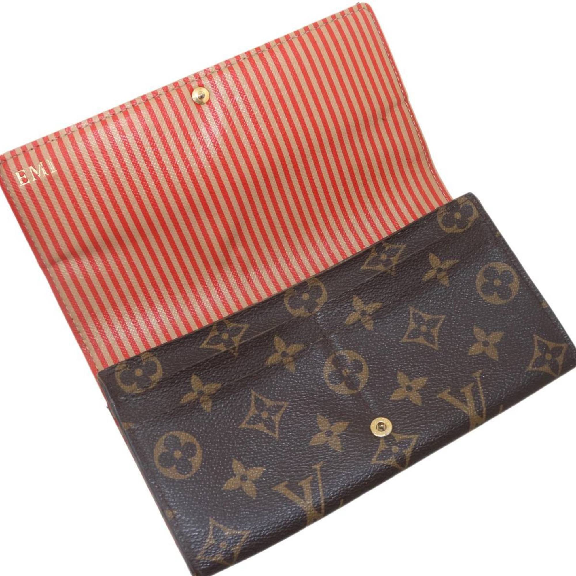 Louis Vuitton LOUIS VUITTON Portefeuille Sarah Trunk Long Wallet, Initials EMI, Monogram Brown, M60415 CA2193 Size ONE SIZE - 7 Thumbnail