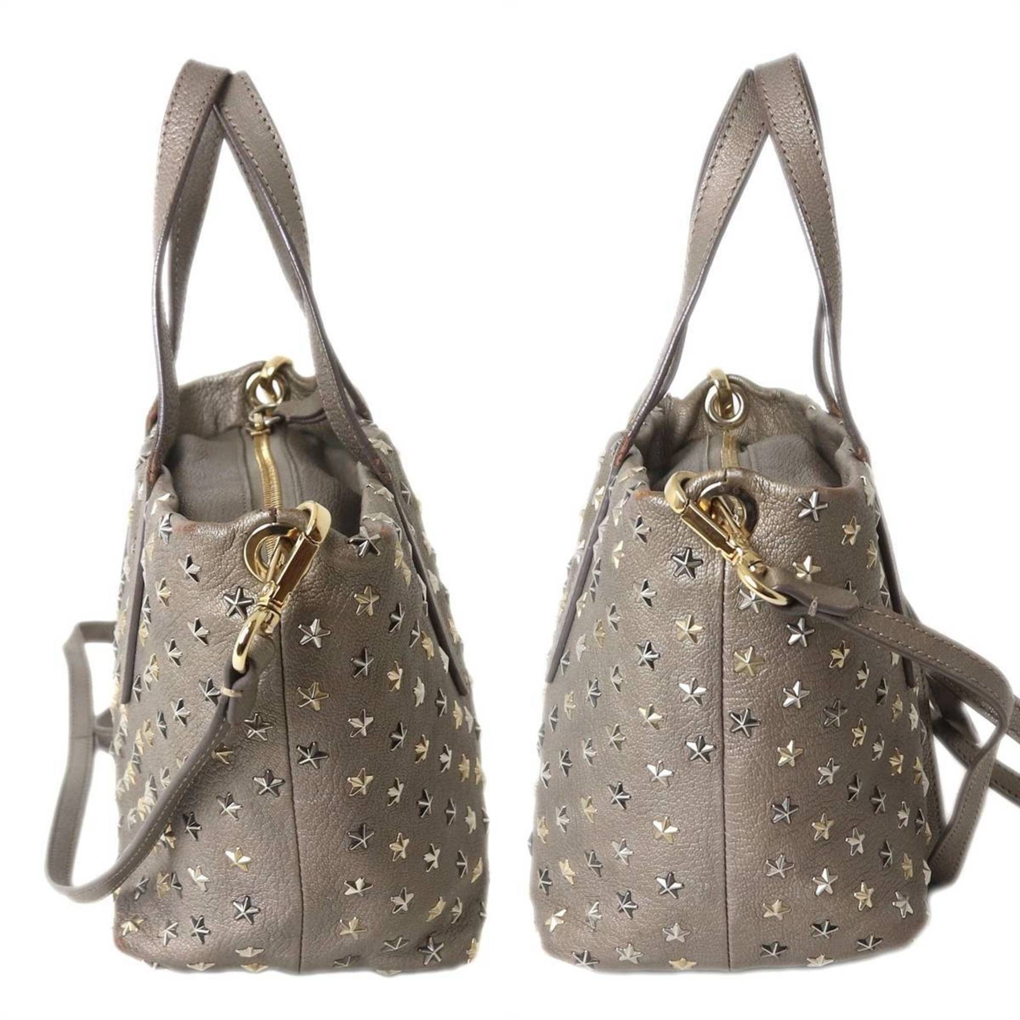 Jimmy Choo JIMMY CHOO 2-way handbag Mini Sarah Stars Grey Leather Size ONE SIZE - 4 Thumbnail