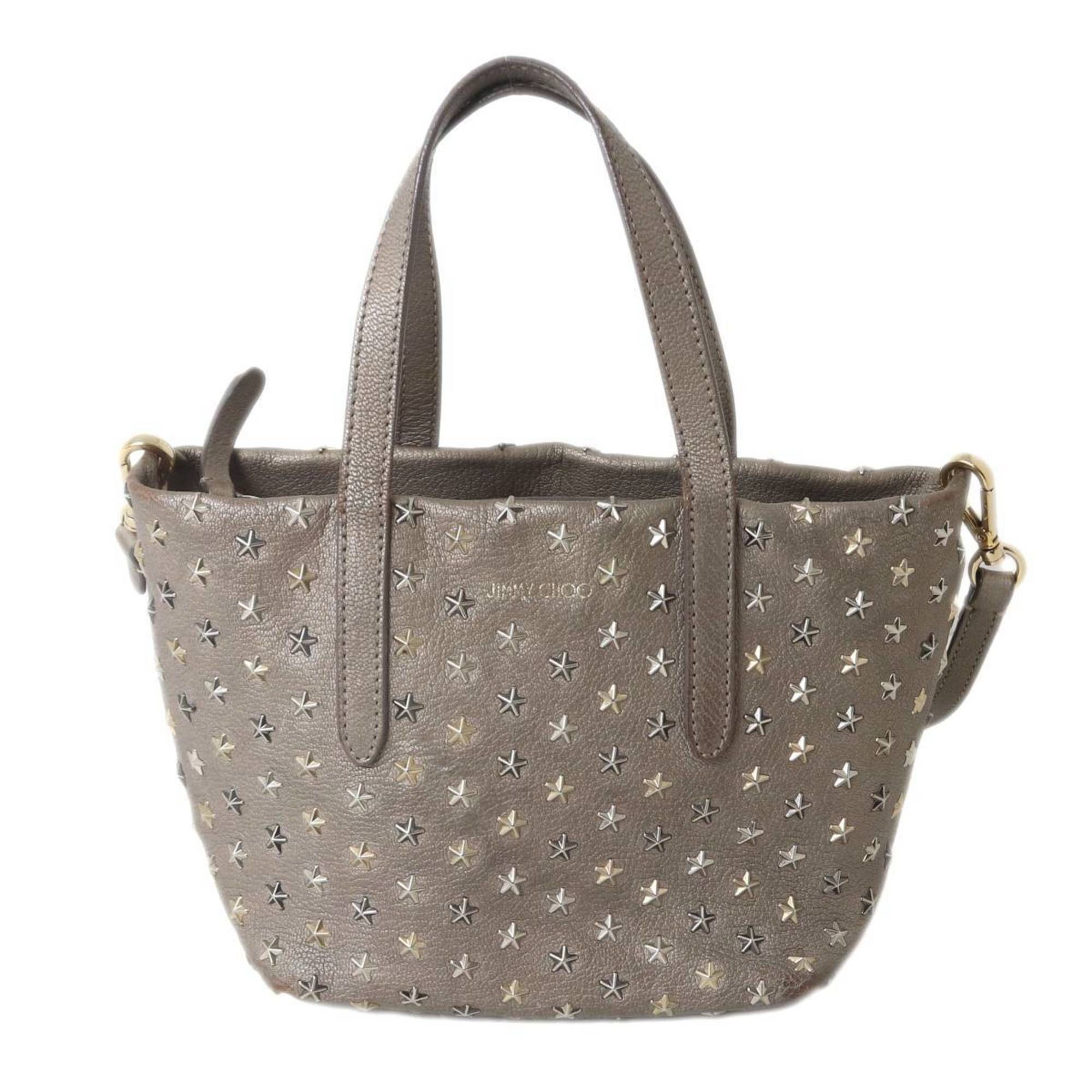 Jimmy Choo JIMMY CHOO 2-way handbag Mini Sarah Stars Grey Leather Size ONE SIZE - 2 Thumbnail