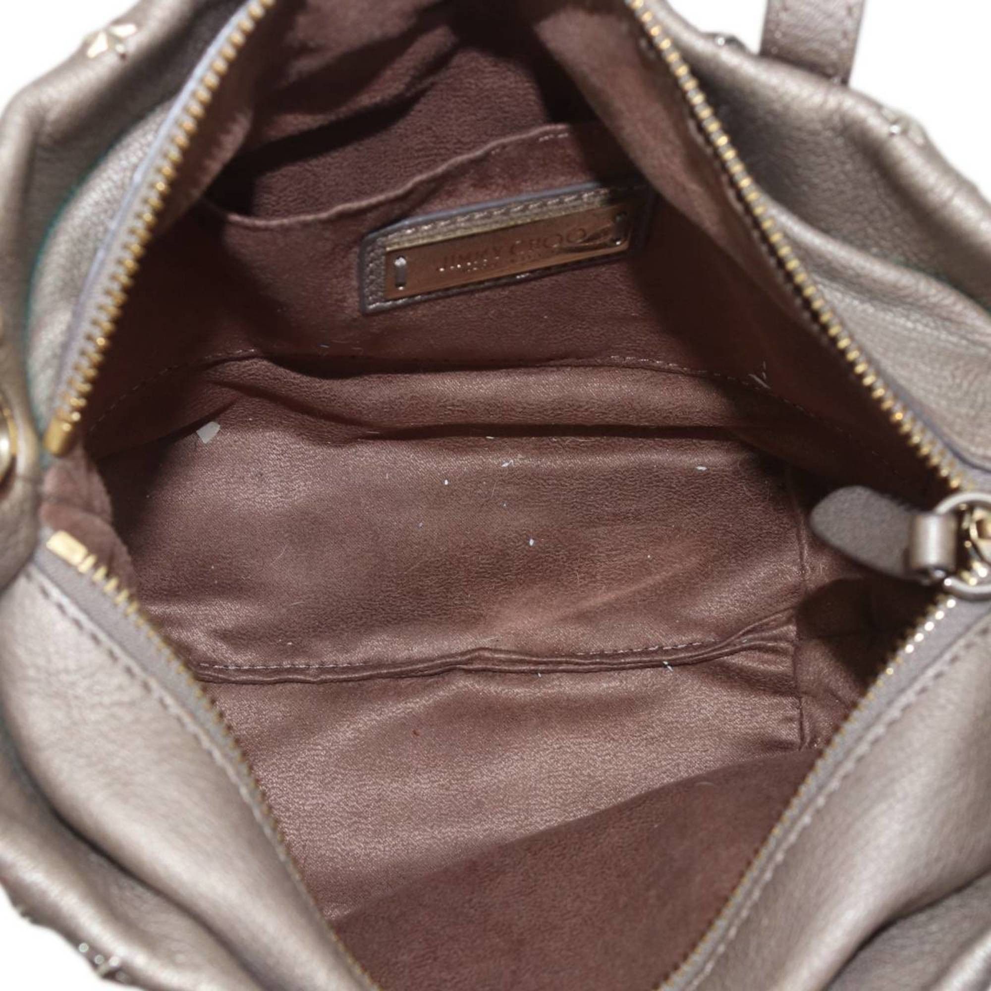 Jimmy Choo JIMMY CHOO 2-way handbag Mini Sarah Stars Grey Leather Size ONE SIZE - 8 Thumbnail