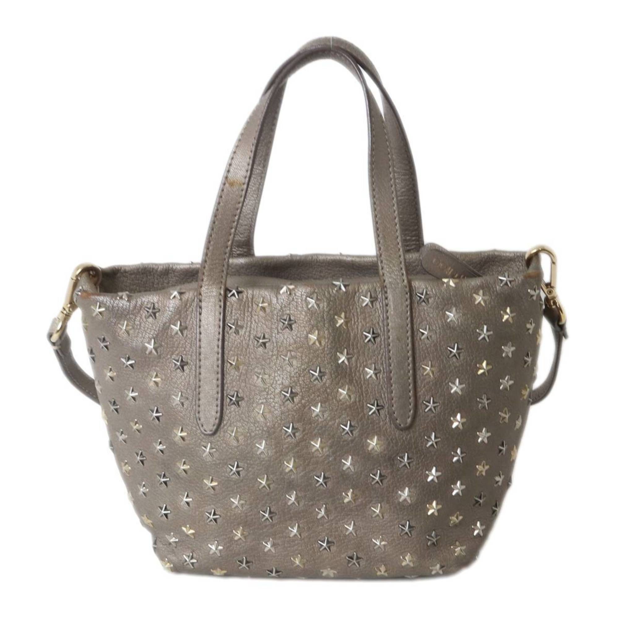 Jimmy Choo JIMMY CHOO 2-way handbag Mini Sarah Stars Grey Leather Size ONE SIZE - 3 Thumbnail