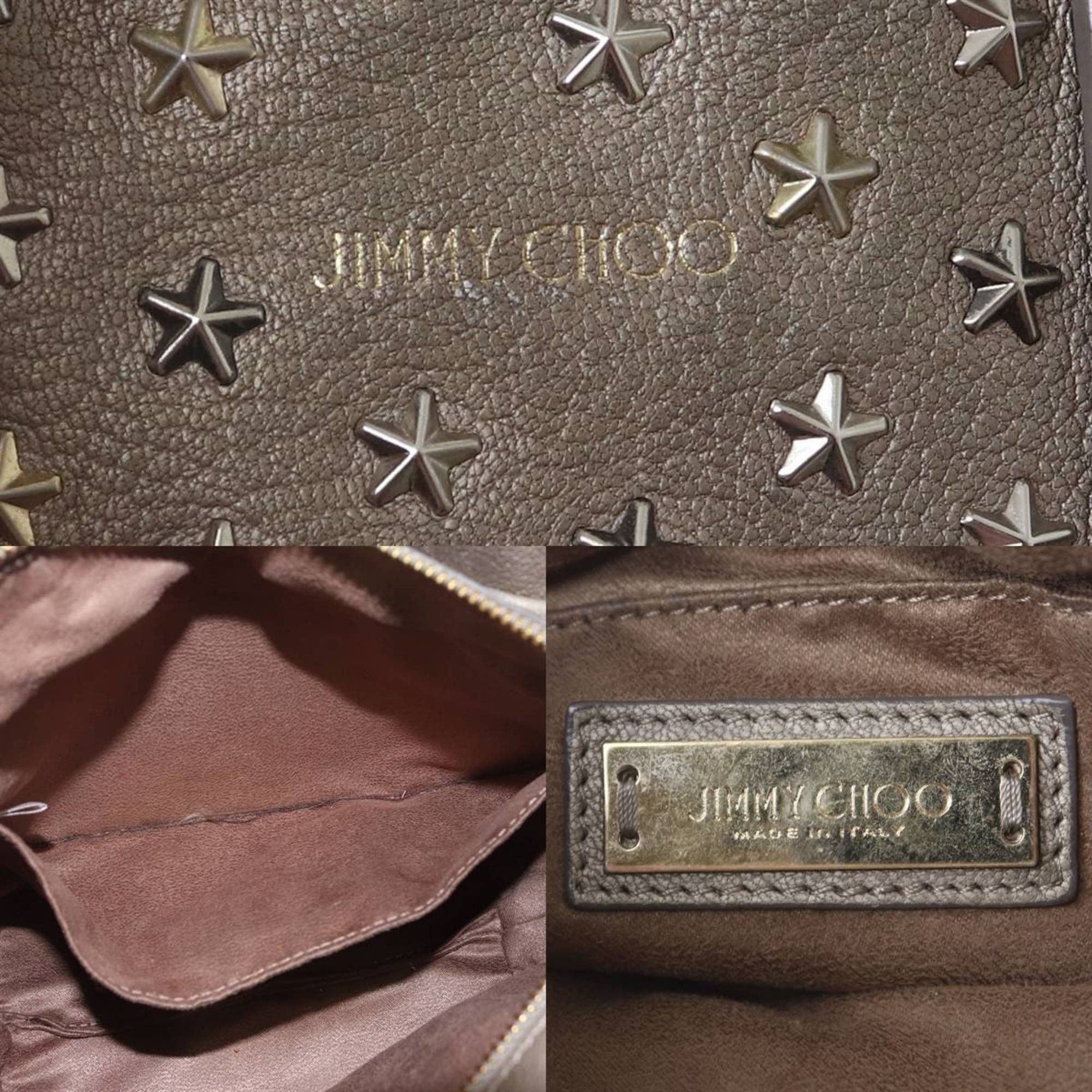 Jimmy Choo JIMMY CHOO 2-way handbag Mini Sarah Stars Grey Leather Size ONE SIZE - 10 Thumbnail