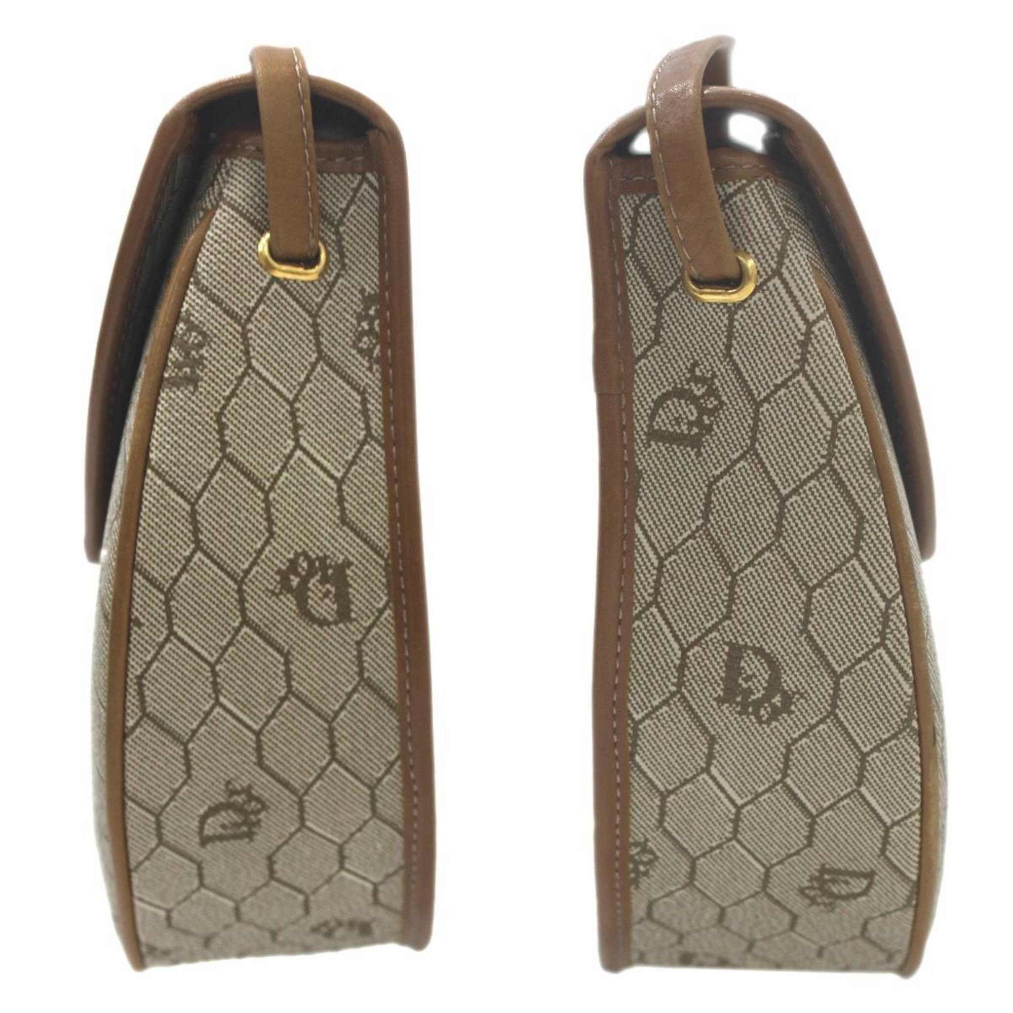 Dior Christian Dior shoulder bag, PVC and leather, beige. Size ONE SIZE - 4 Thumbnail