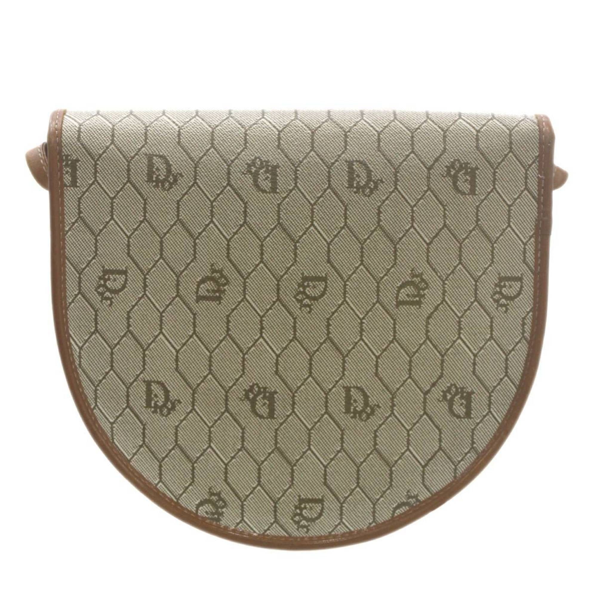 Dior Christian Dior shoulder bag, PVC and leather, beige. Size ONE SIZE - 3 Thumbnail