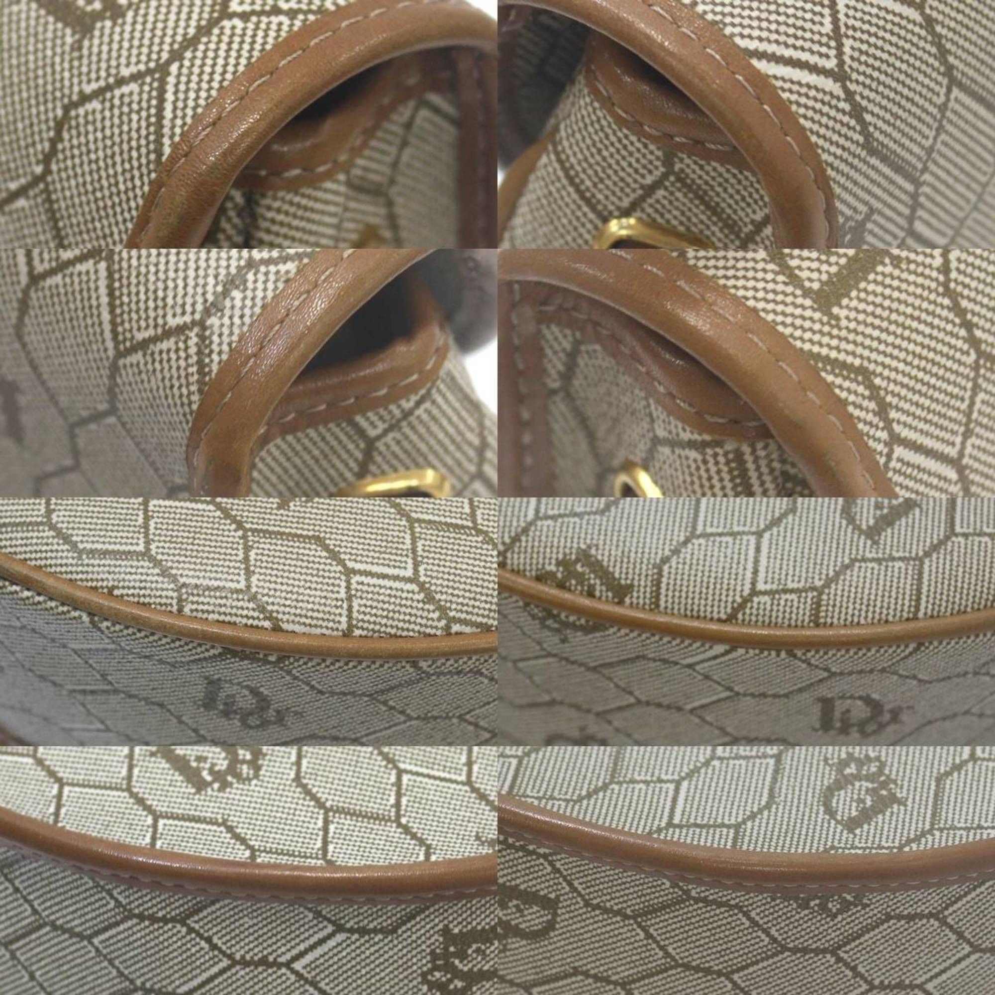 Dior Christian Dior shoulder bag, PVC and leather, beige. Size ONE SIZE - 6 Thumbnail