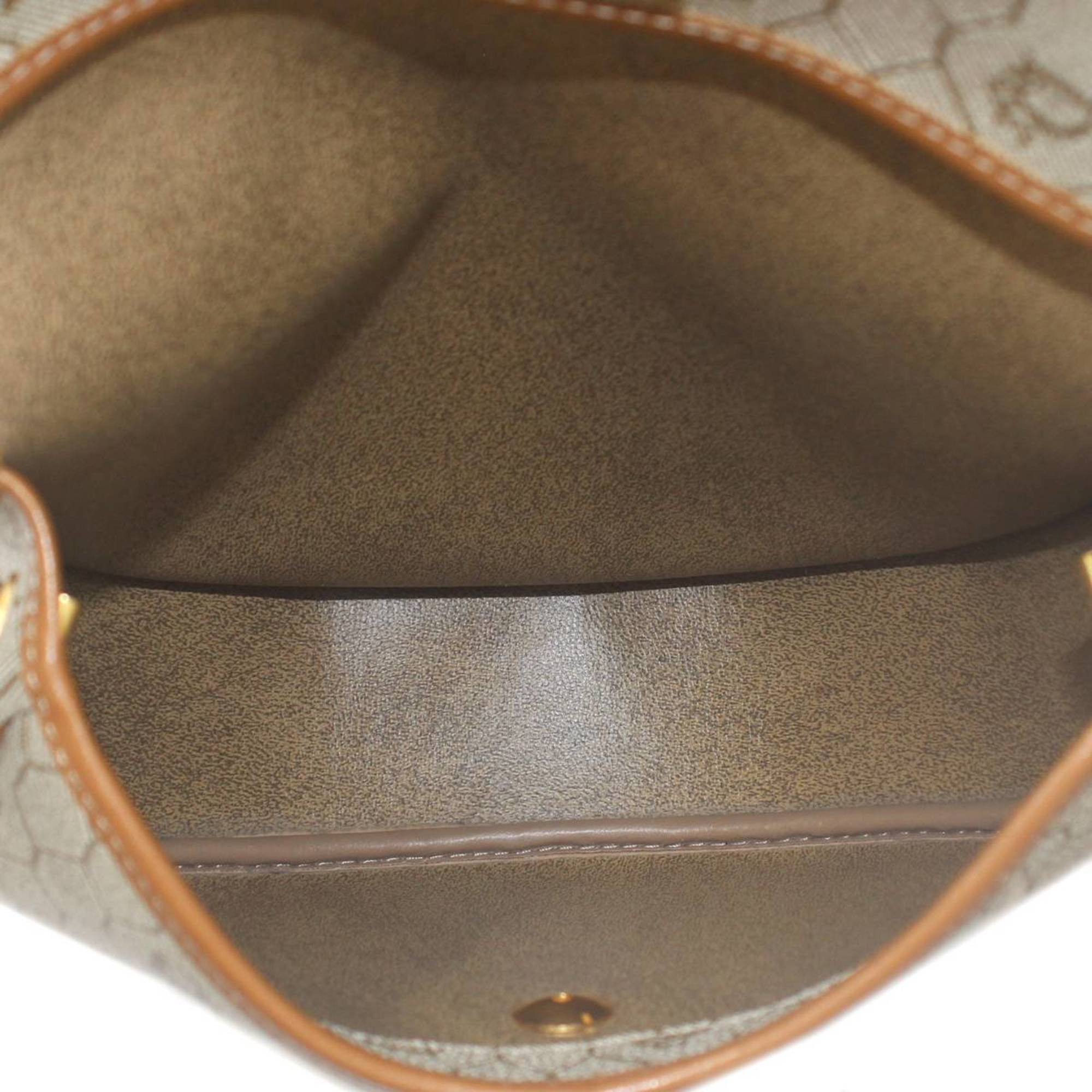 Dior Christian Dior shoulder bag, PVC and leather, beige. Size ONE SIZE - 7 Thumbnail