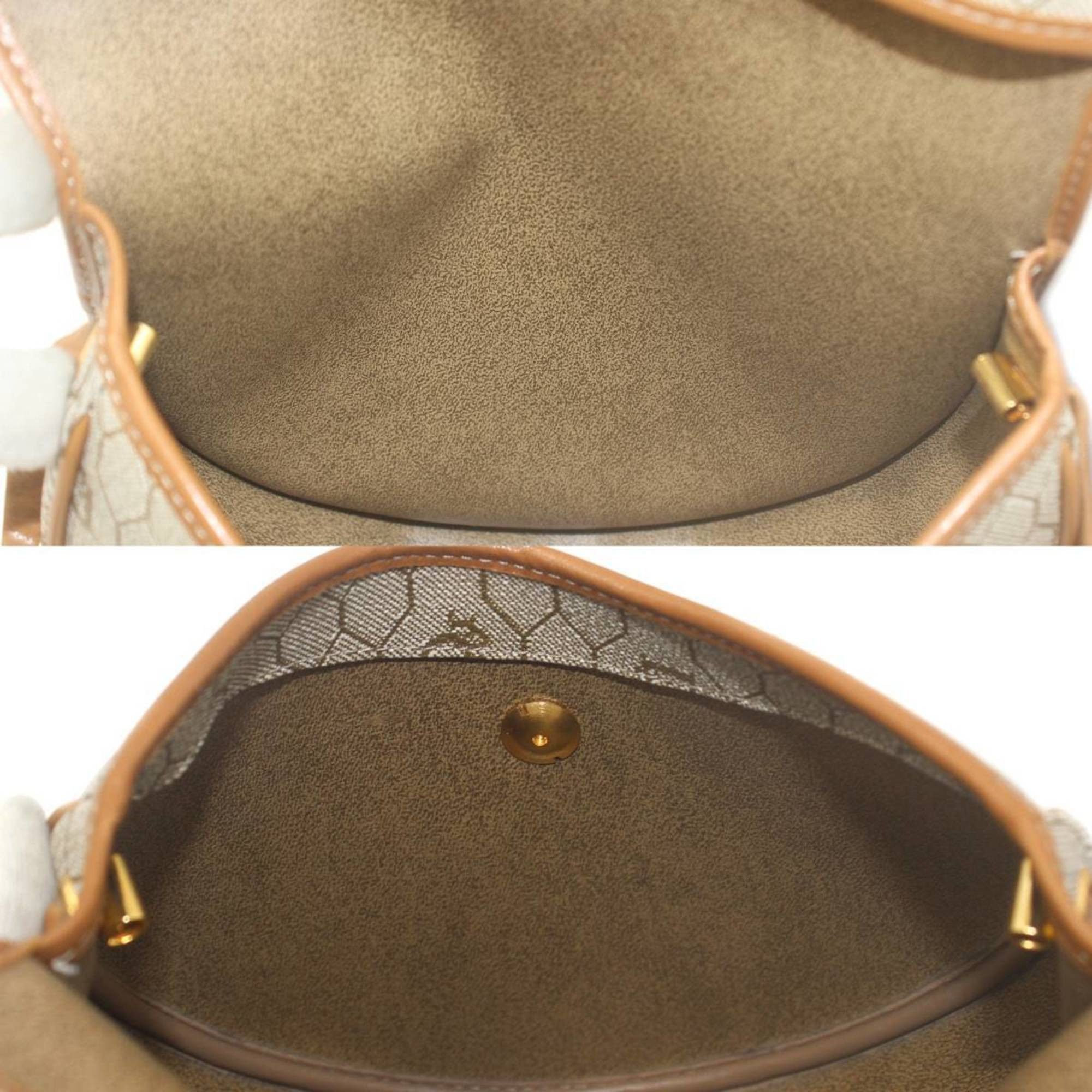 Dior Christian Dior shoulder bag, PVC and leather, beige. Size ONE SIZE - 8 Thumbnail