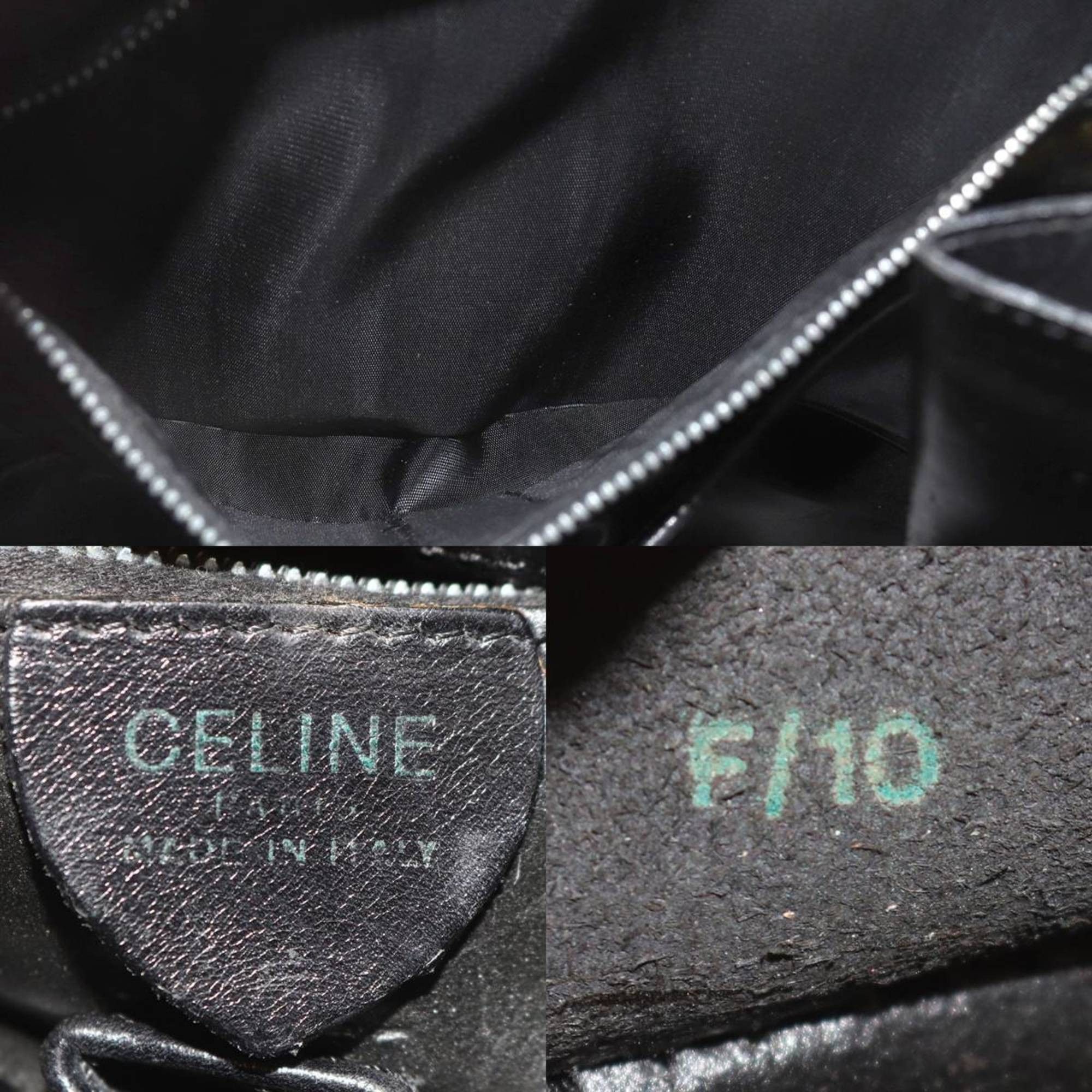 Celine Celine Circle Chain Shoulder Bag, Calf Leather, Black Size ONE SIZE - 10 Thumbnail