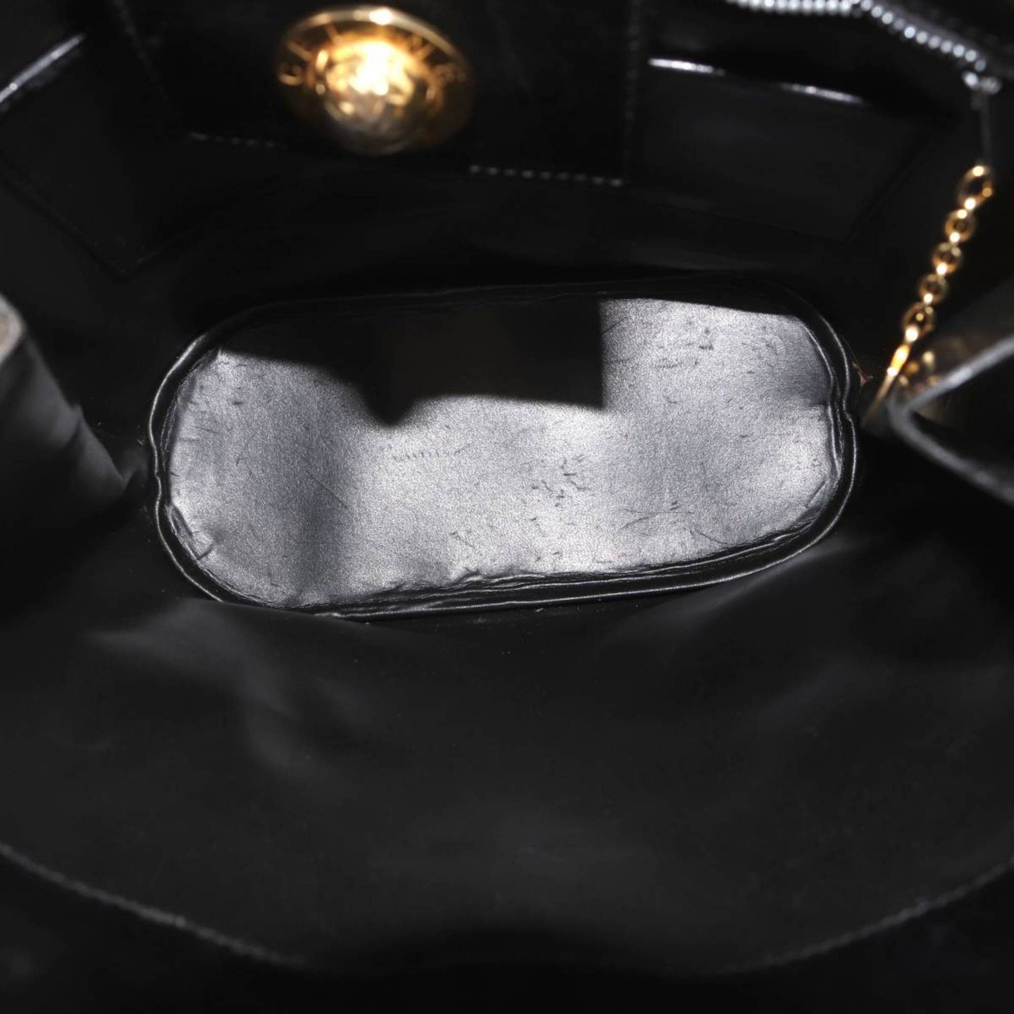 Celine Celine Circle Chain Shoulder Bag, Calf Leather, Black Size ONE SIZE - 8 Thumbnail