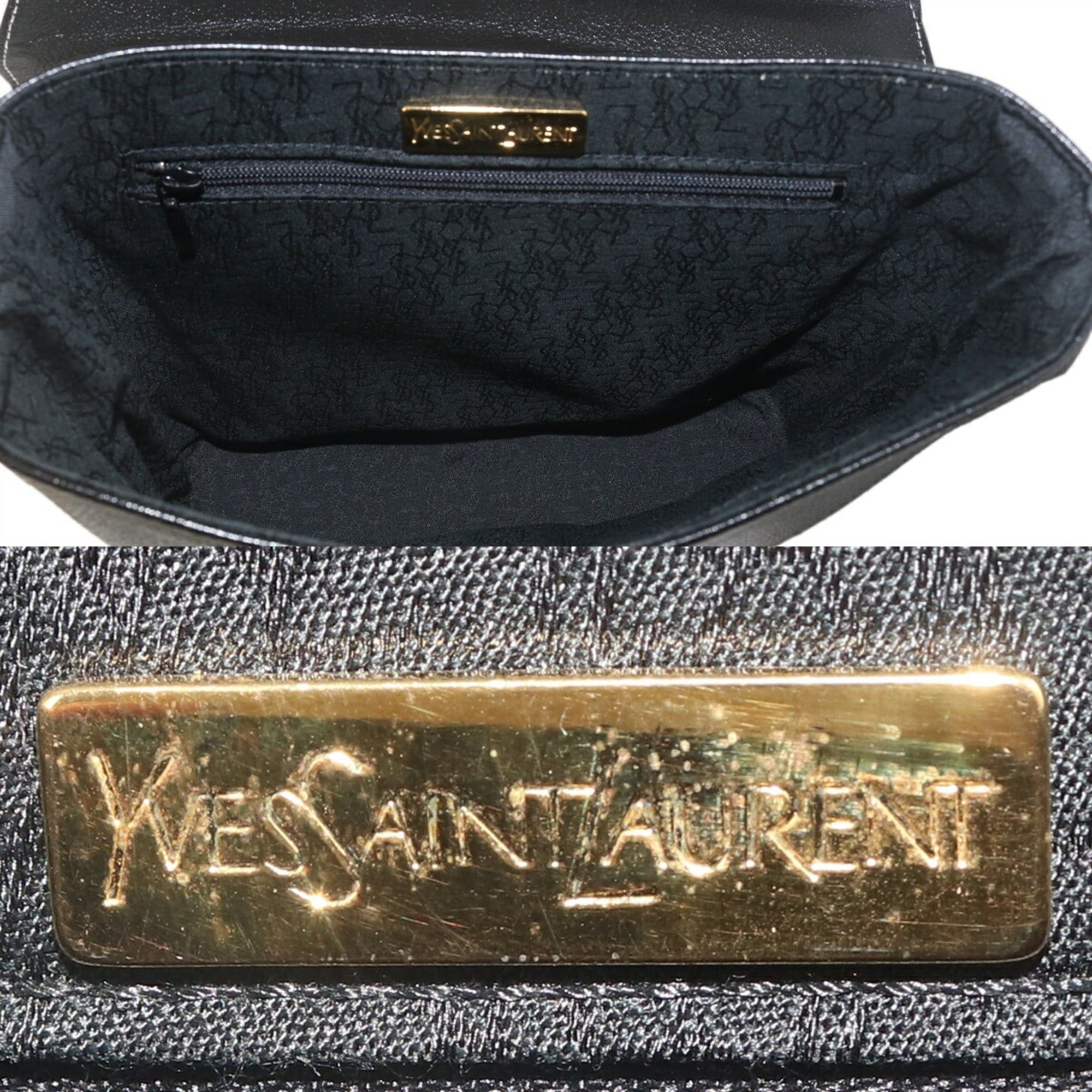 Yves Saint Laurent Yves Saint Laurent handbag, leather, black. Size ONE SIZE - 8 Thumbnail