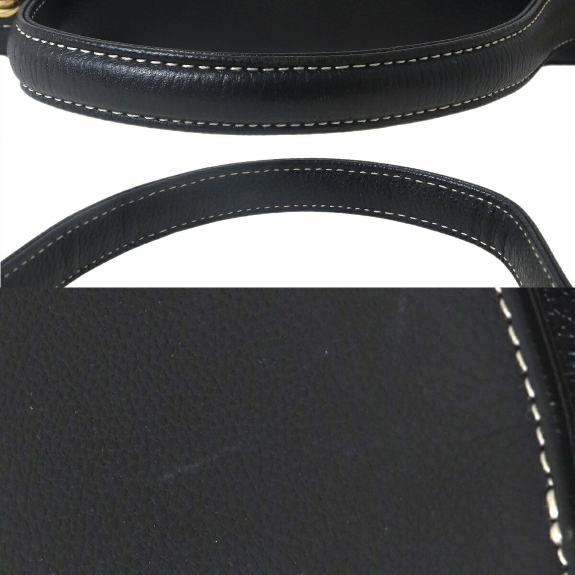 Yves Saint Laurent Yves Saint Laurent handbag, leather, black. Size ONE SIZE - 7 Thumbnail