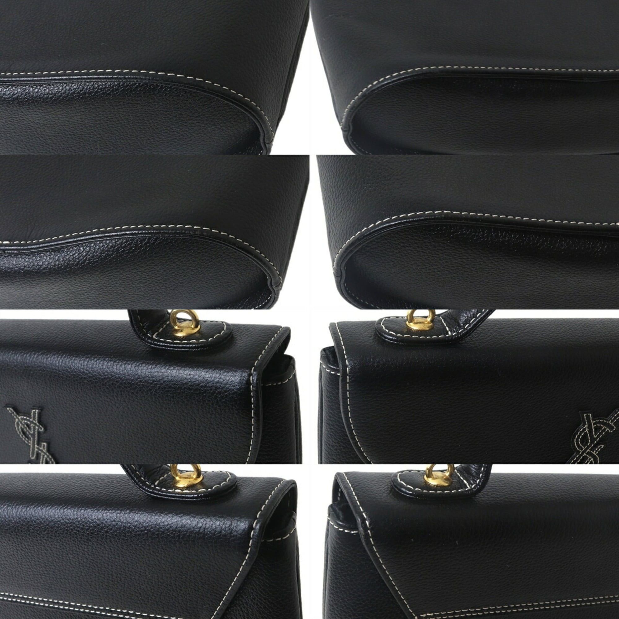 Yves Saint Laurent Yves Saint Laurent handbag, leather, black. Size ONE SIZE - 6 Thumbnail