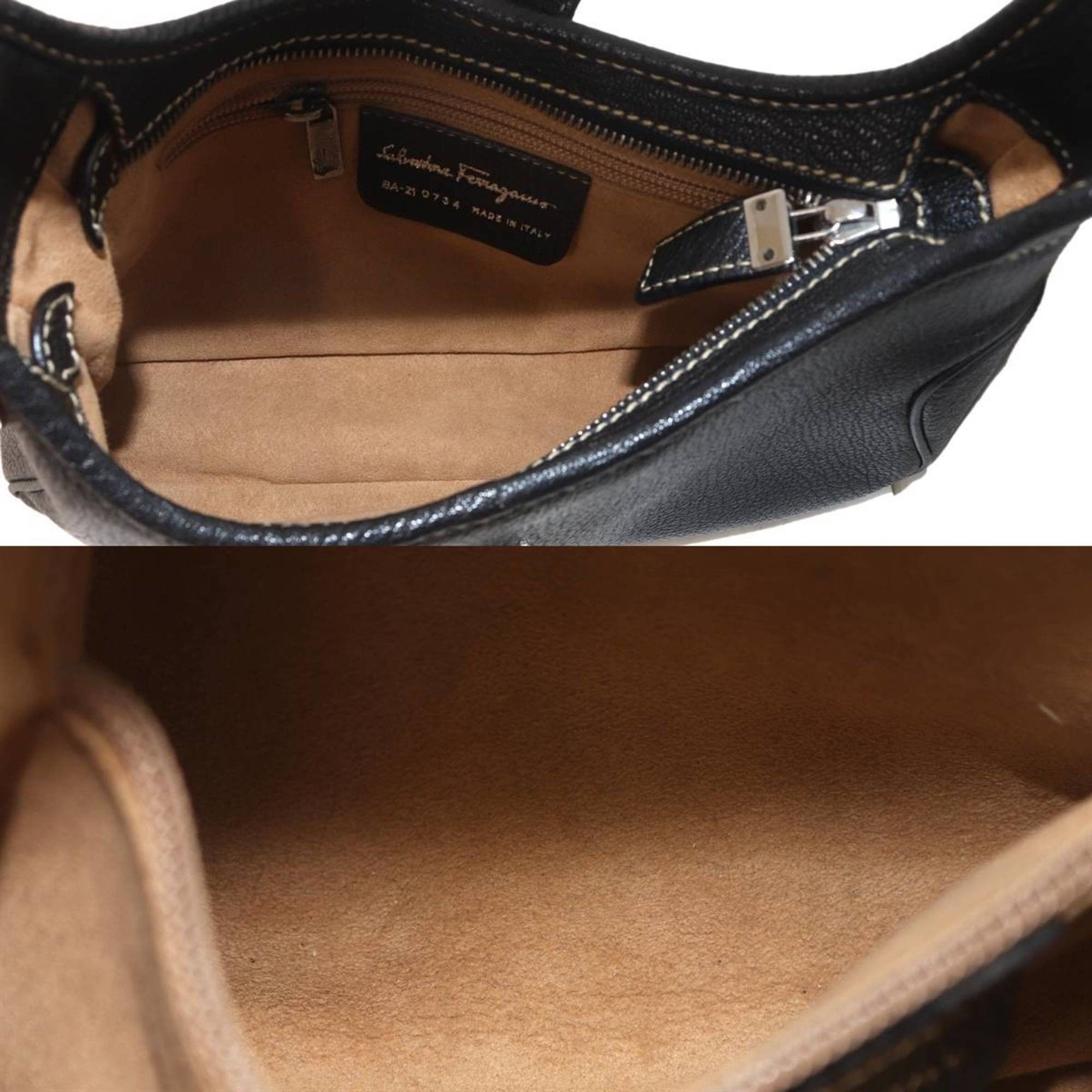 Salvatore Ferragamo Salvatore Ferragamo Ferragamo shoulder bag, leather, black, BA 21 0734 Size ONE SIZE - 8 Thumbnail