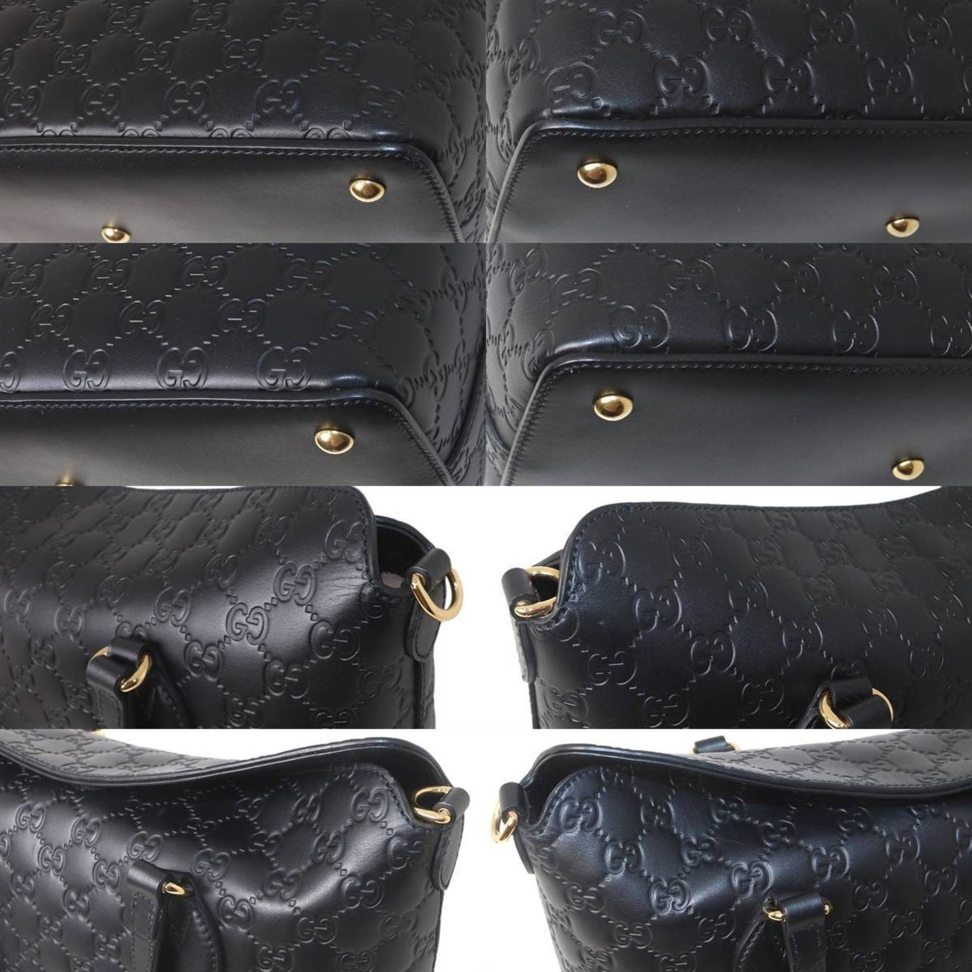Gucci Gucci Handbag Shoulder Bag Guccissima Black 428226 Size ONE SIZE - 6 Thumbnail