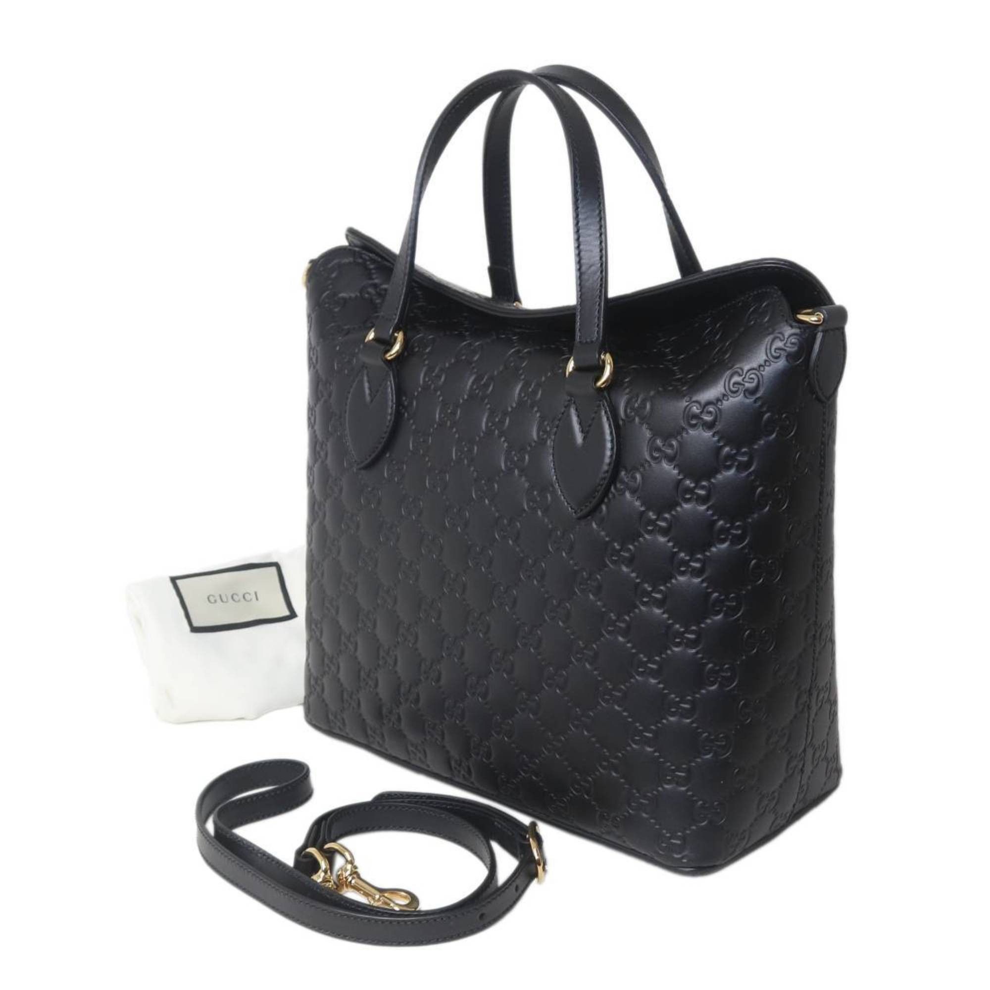 Gucci Gucci Handbag Shoulder Bag Guccissima Black 428226 Size ONE SIZE - 2 Thumbnail