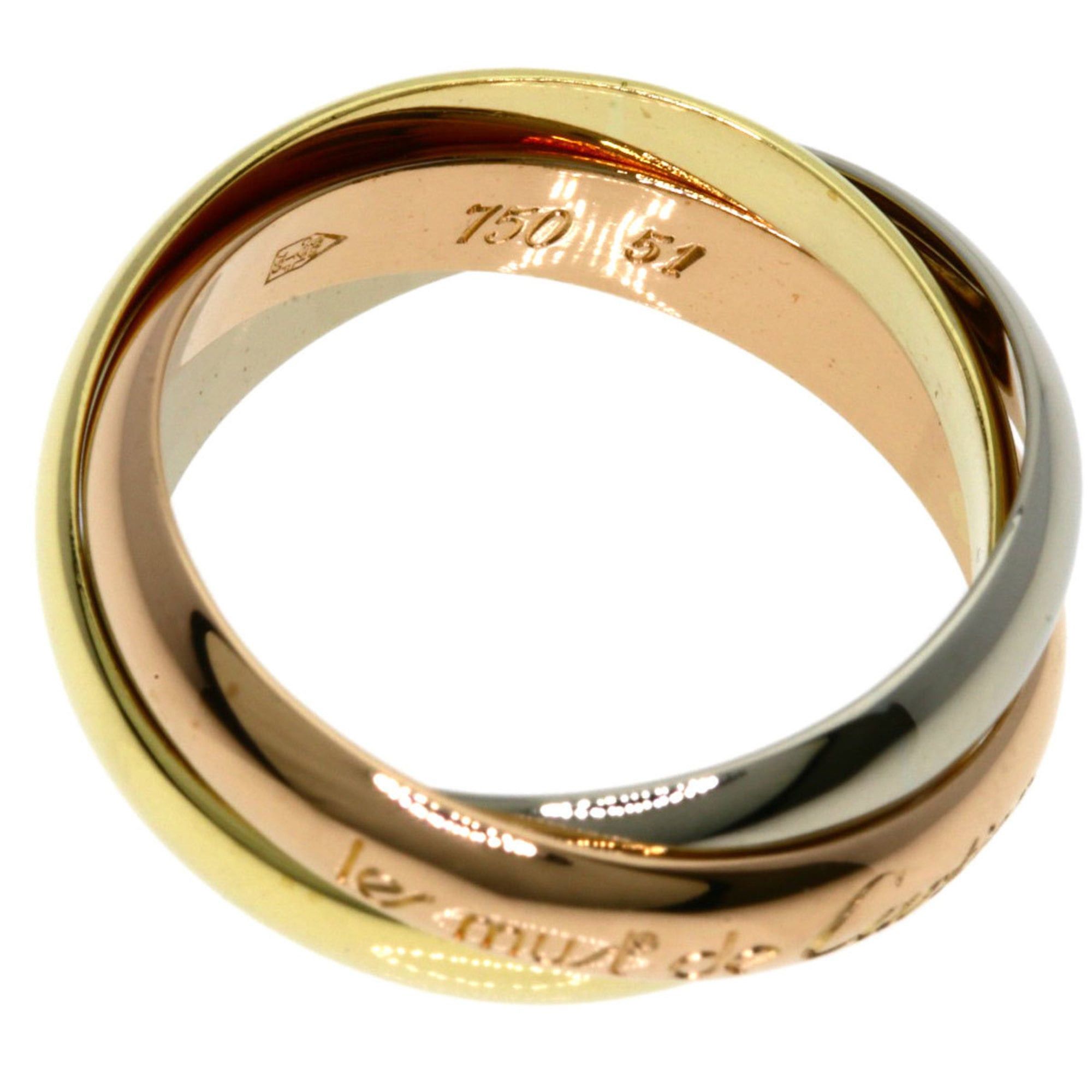 Cartier Cartier Trinity #51 Ring - 18K Yellow Gold/18K White Pink Gold Women's CARTIER Size ONE SIZE - 3 Thumbnail
