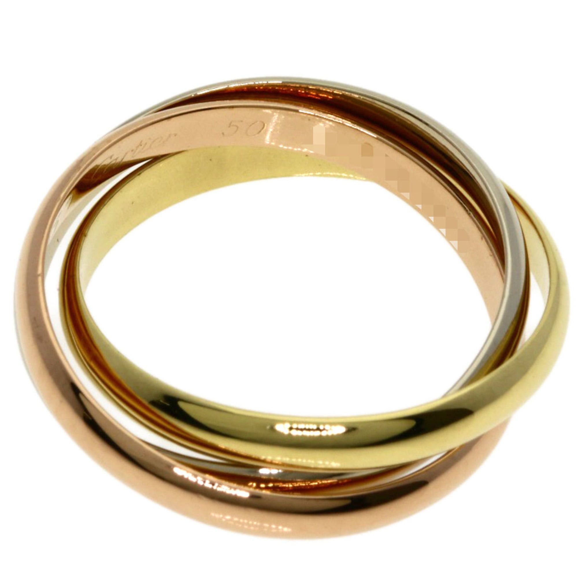 Cartier Cartier Trinity SM #50 Ring - 18K Yellow Gold/18K White Pink Gold Women's CARTIER Size ONE SIZE - 4 Thumbnail