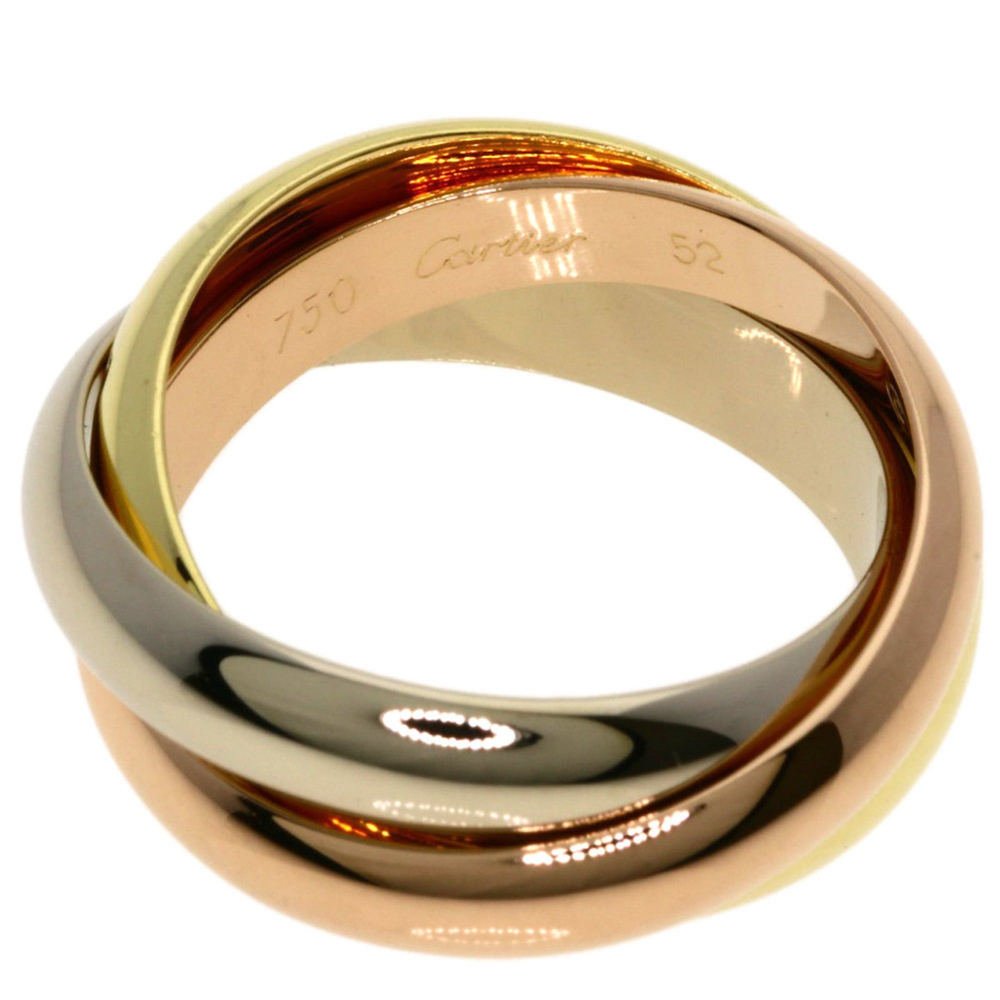 Cartier Cartier Trinity #52 Ring - 18K Yellow Gold/18K White Pink Gold Women's CARTIER Size ONE SIZE - 3 Thumbnail
