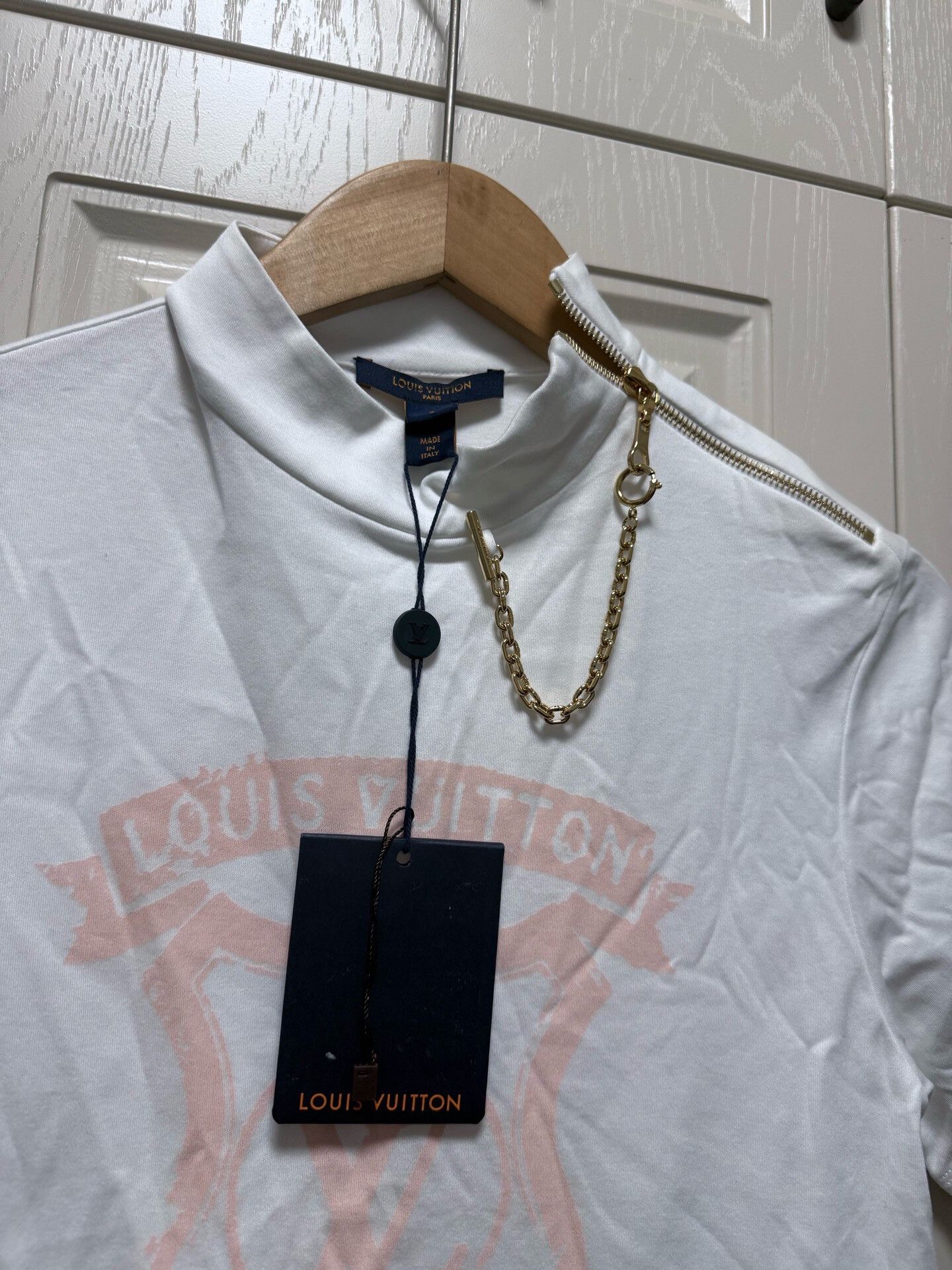 Louis Vuitton Louis Vuitton Logo Chain Short Sleeve Dress Size S / US 4 / IT 40 - 3 Thumbnail