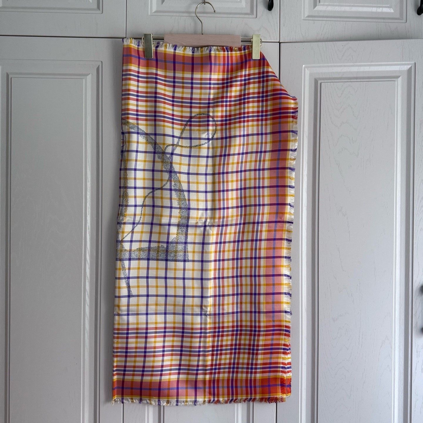 Hermes Hermès Silk Scarf with Horse Print Size ONE SIZE - 2 Thumbnail