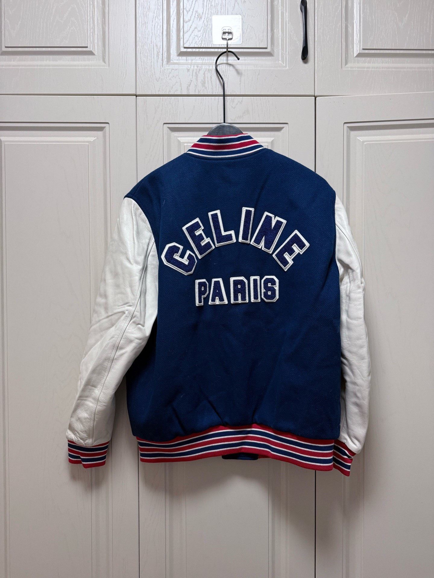 Celine Celine Colorblock Leather Sleeve Baseball Jacket Size XS / US 0-2 / IT 36-38 - 2 Thumbnail