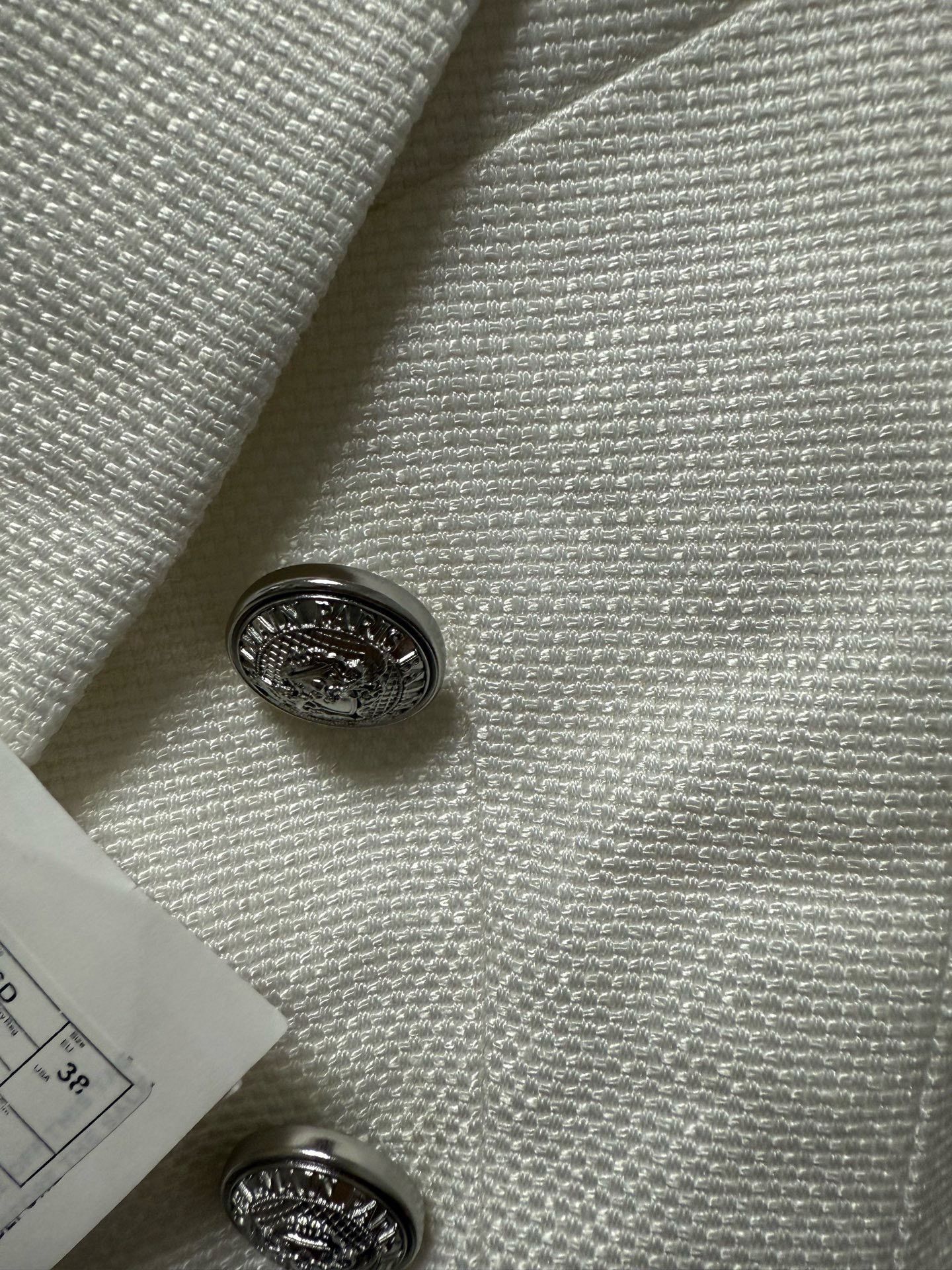 Balmain Balmain Classic White Double-Breasted Blazer Size S / US 4 / IT 40 - 6 Thumbnail