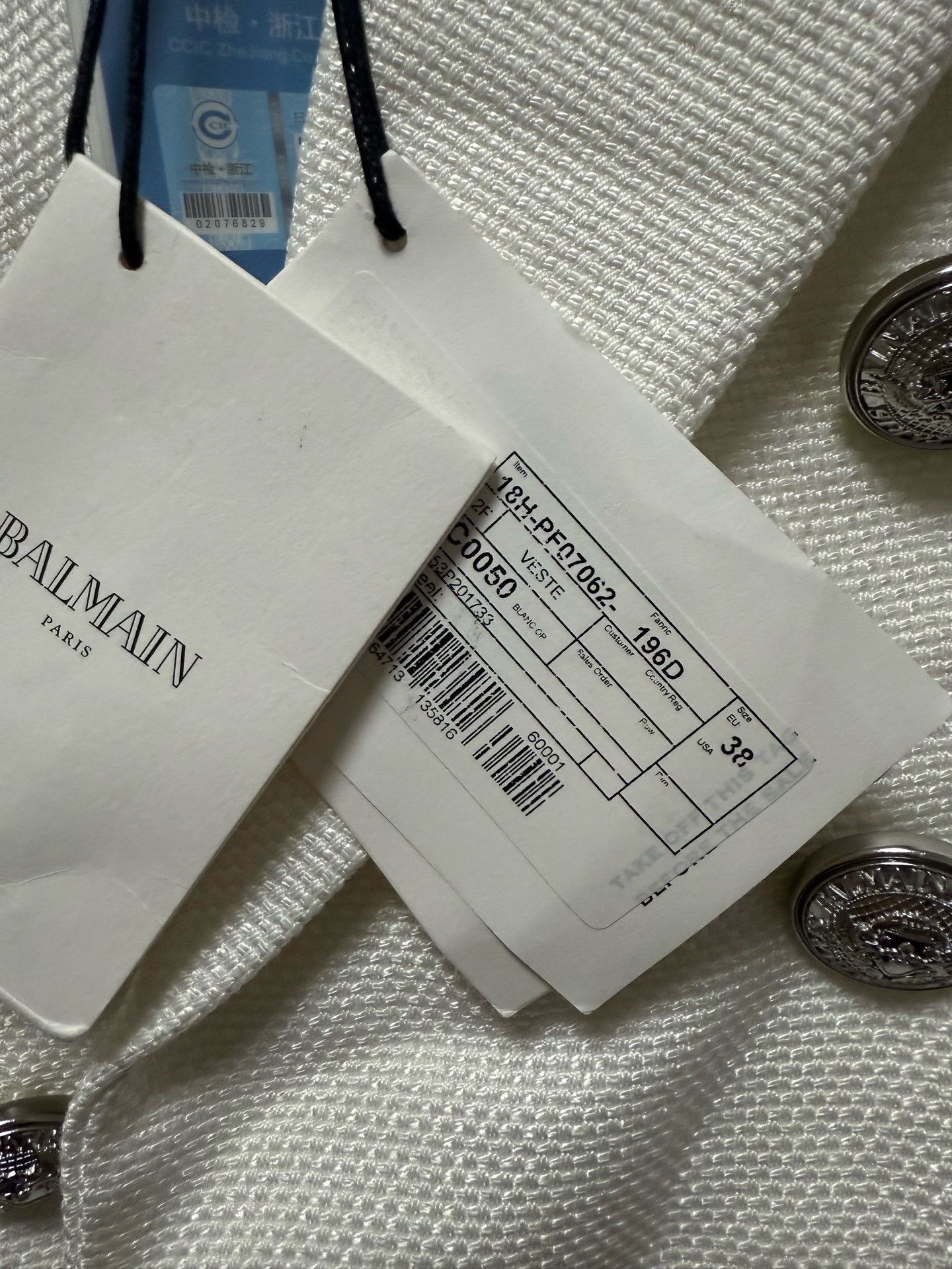 Balmain Balmain Classic White Double-Breasted Blazer Size S / US 4 / IT 40 - 5 Thumbnail