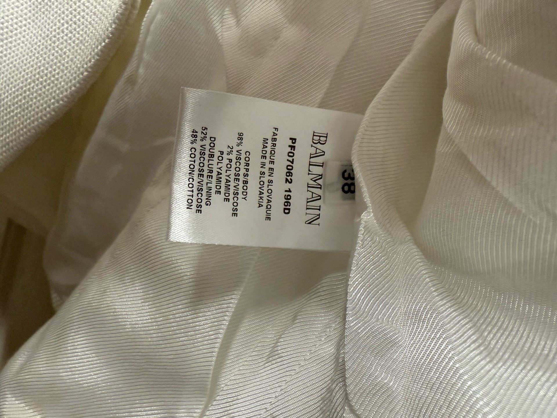 Balmain Balmain Classic White Double-Breasted Blazer Size S / US 4 / IT 40 - 4 Thumbnail