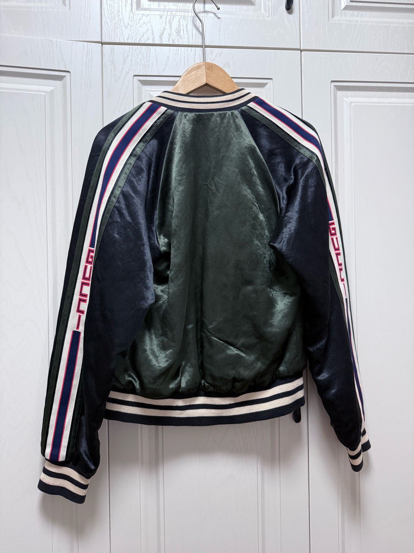Gucci Gucci Reversible Satin Baseball Jacket Size US S / EU 44-46 / 1 - 2 Thumbnail