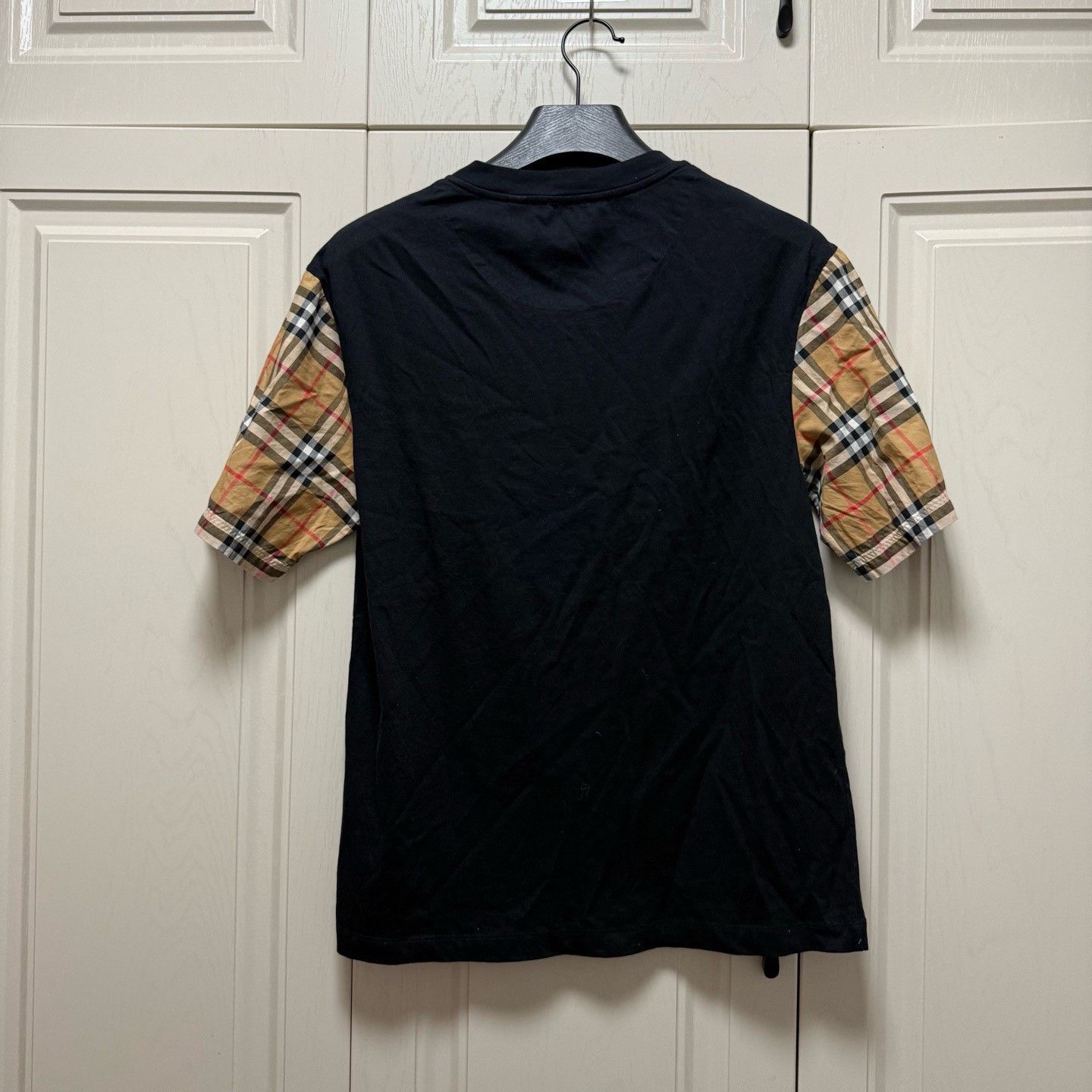 Burberry Burberry Black Check Spliced Short Sleeve T-Shirt S Size US S / EU 44-46 / 1 - 2 Thumbnail