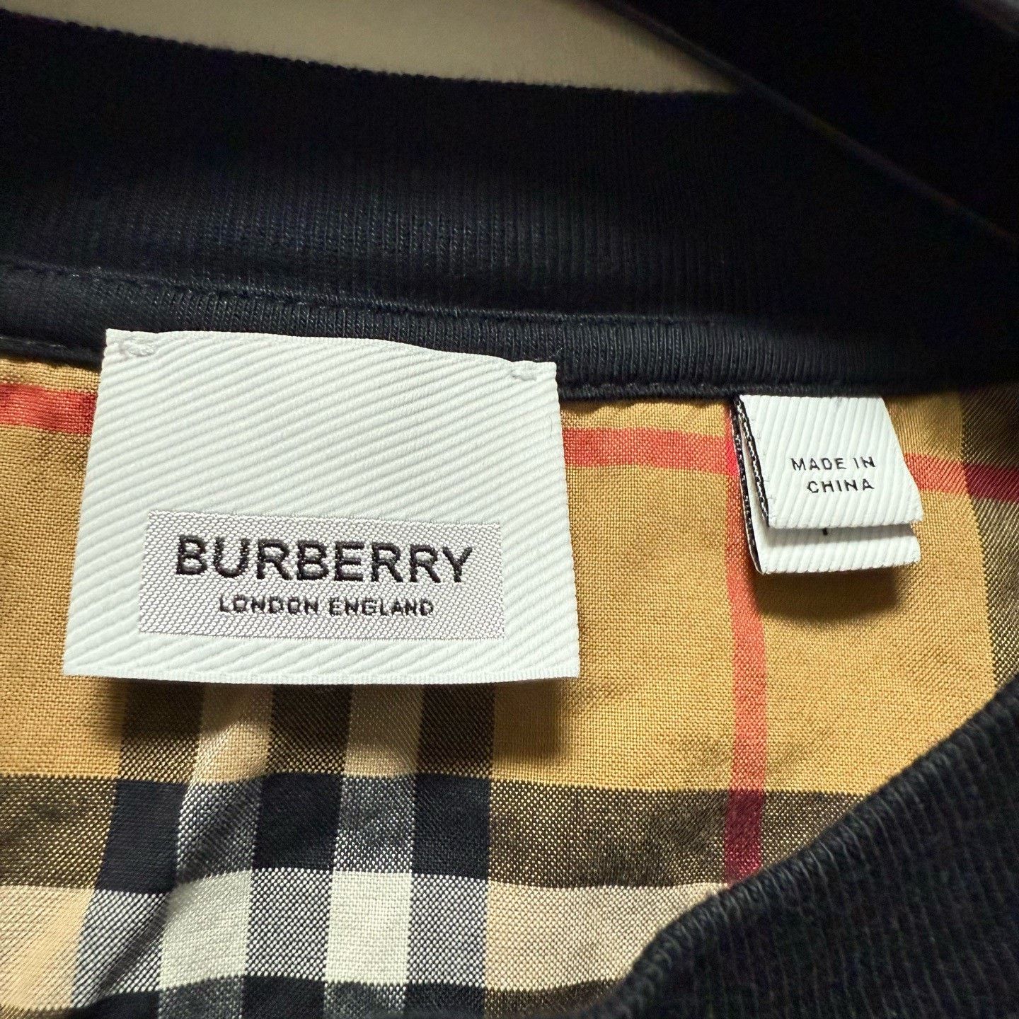 Burberry Burberry Black Check Spliced Short Sleeve T-Shirt S Size US S / EU 44-46 / 1 - 3 Thumbnail