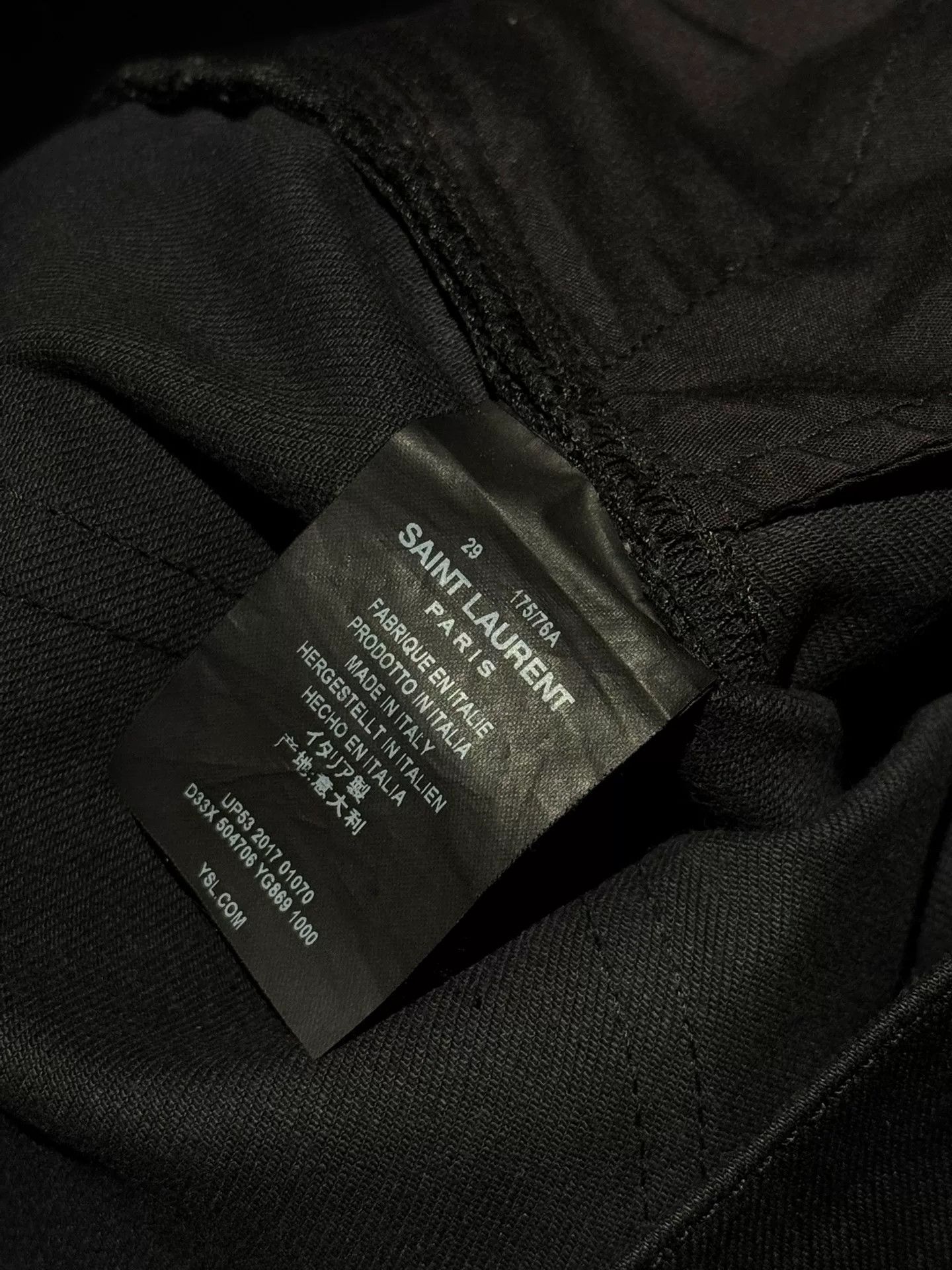 Saint Laurent Paris Saint Laurent D02 Slim Black Denim Size US 29 - 4 Thumbnail