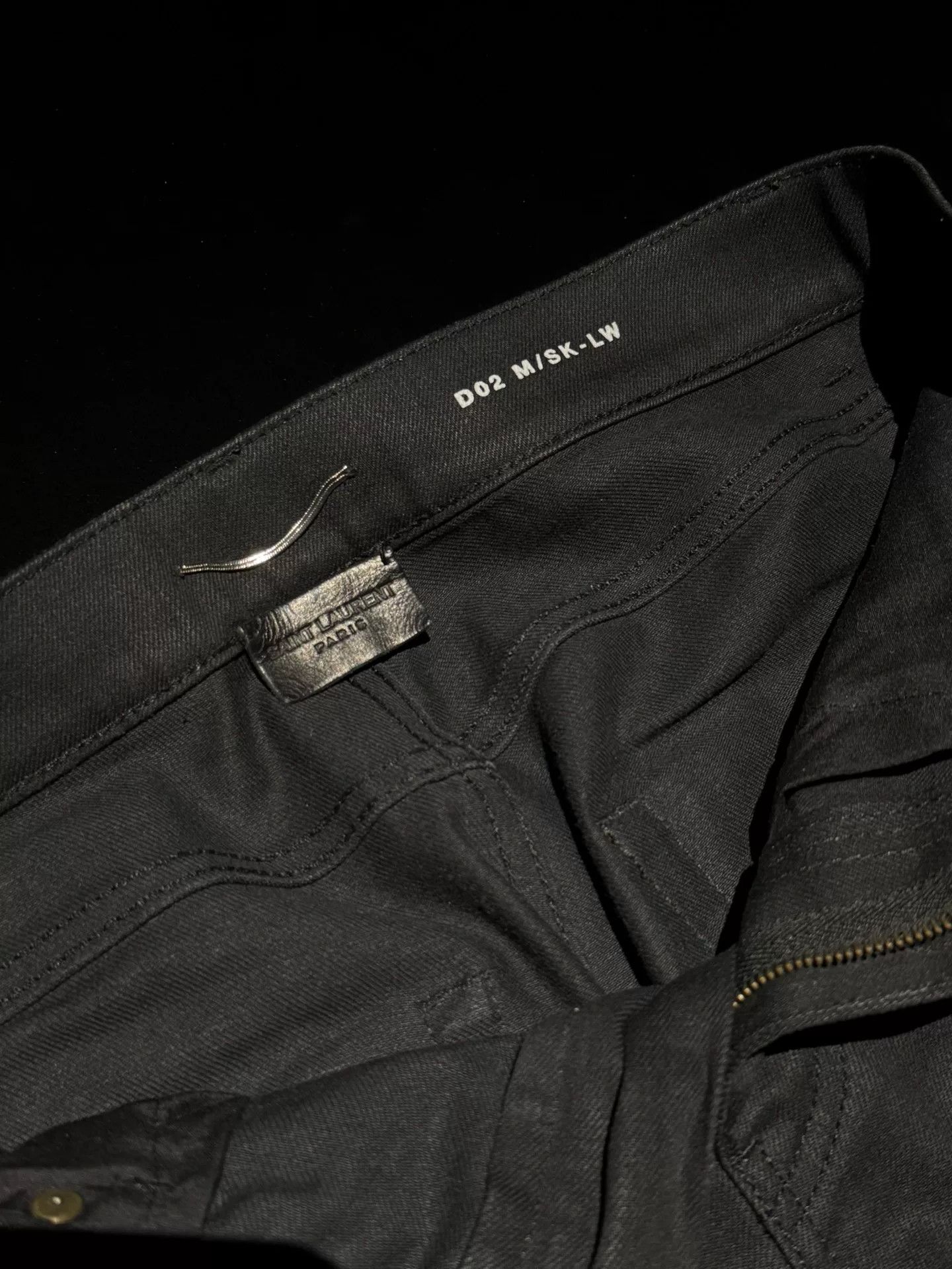 Saint Laurent Paris Saint Laurent D02 Slim Black Denim Size US 29 - 2 Thumbnail
