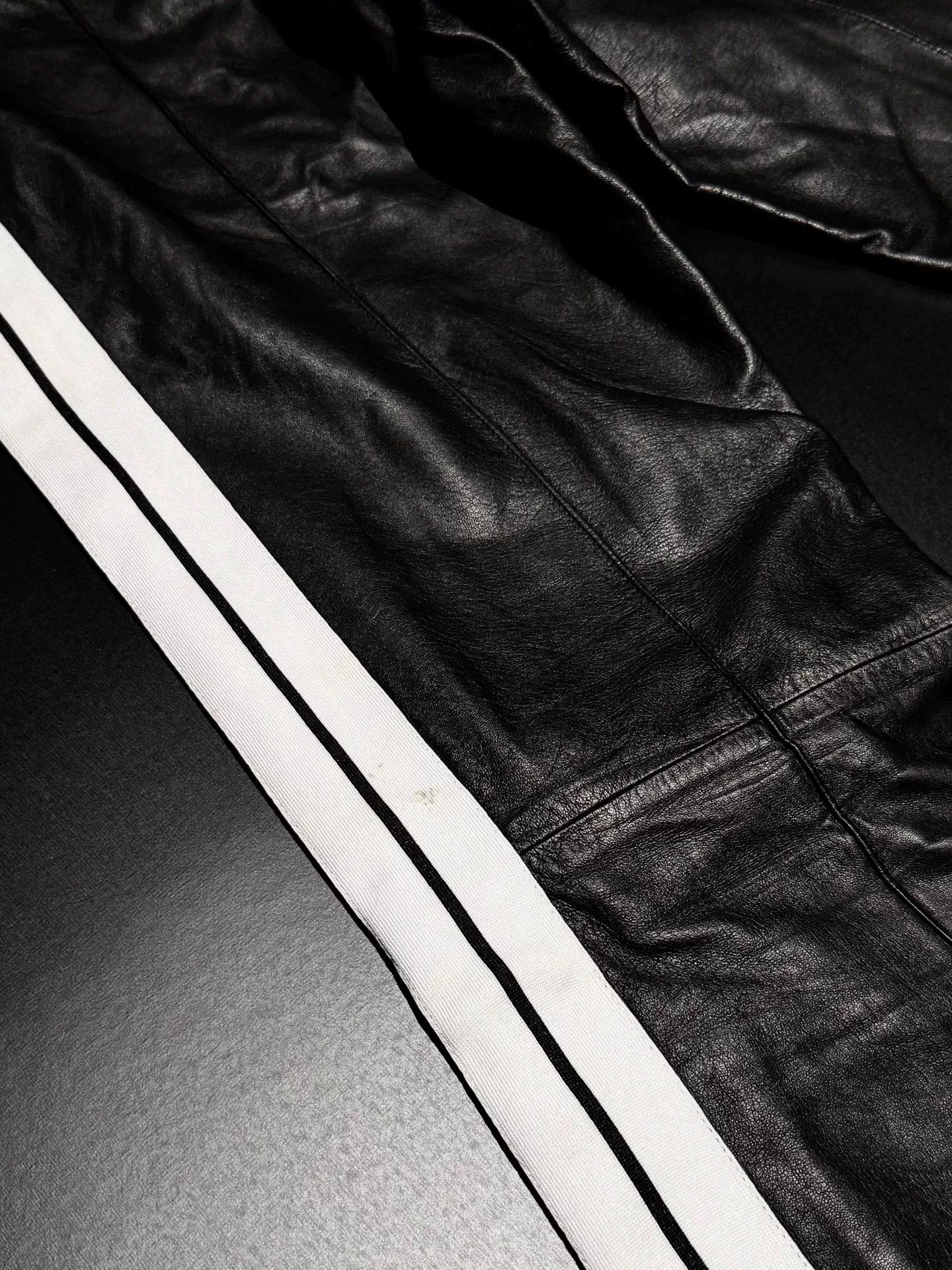 Palm Angels Palm Angles Leather Striped Trousers Size US 27 - 7 Thumbnail
