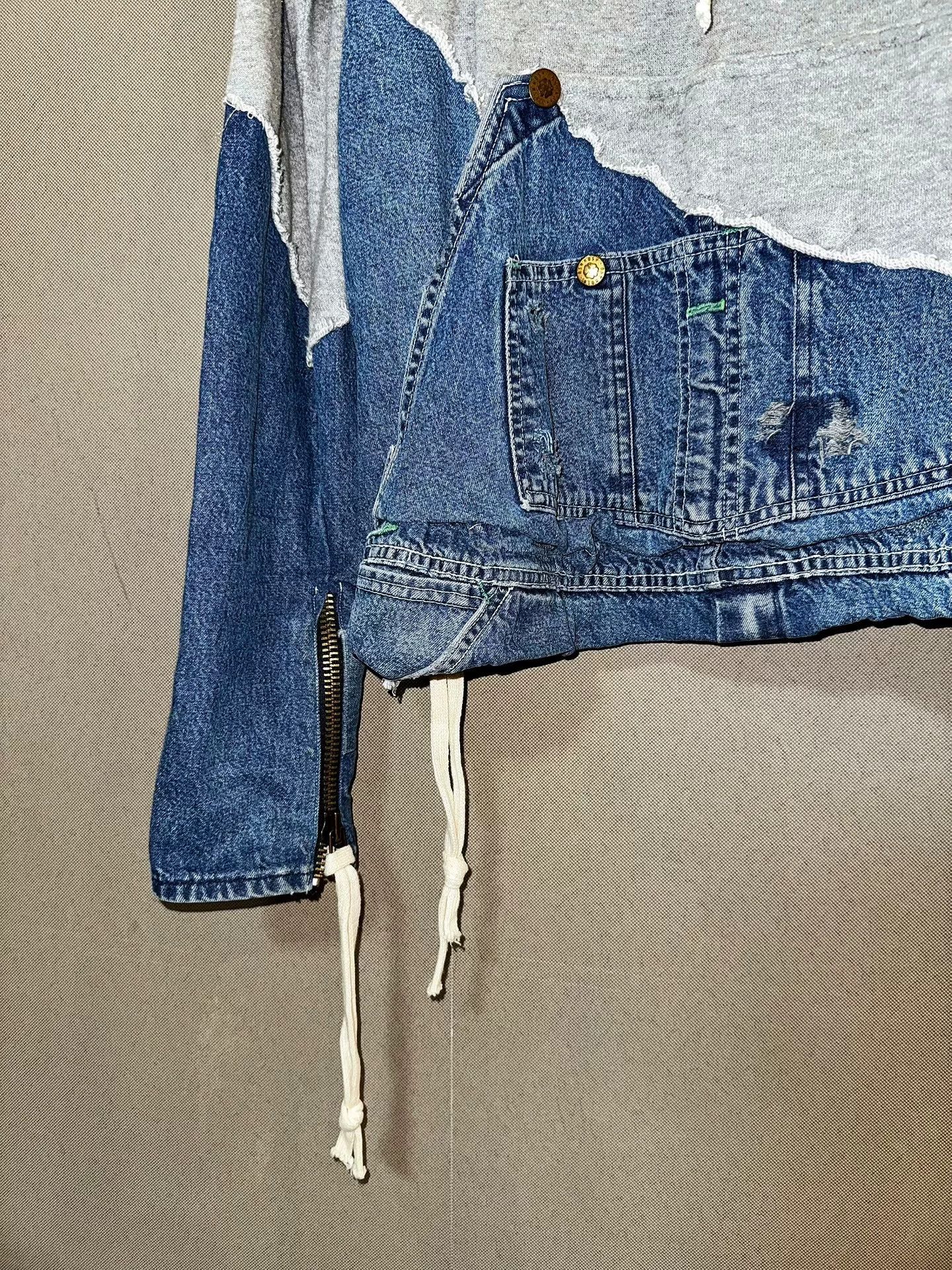 Greg Lauren Greg Lauren Long Hoodie Denim Patchwork Size US M / EU 48-50 / 2 - 3 Thumbnail