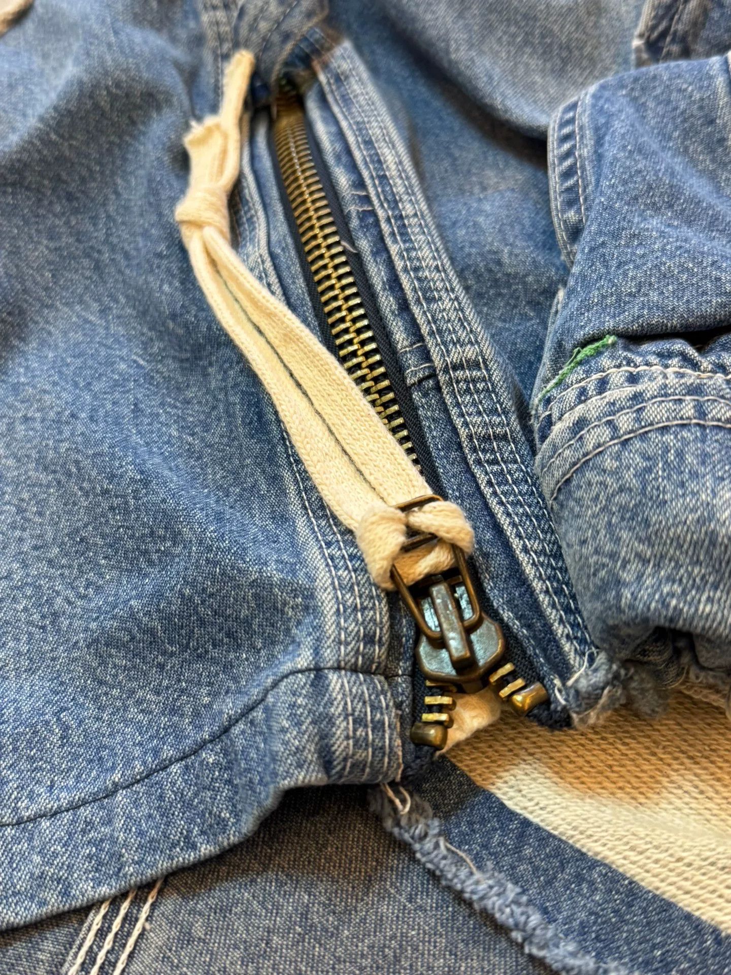Greg Lauren Greg Lauren Long Hoodie Denim Patchwork Size US M / EU 48-50 / 2 - 8 Thumbnail