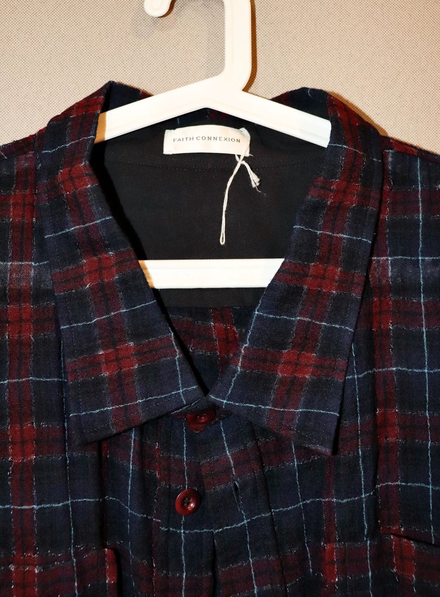 Faith Connexion Faith Connexion Red Blue Plaid Shirt Size US M / EU 48-50 / 2 - 3 Thumbnail