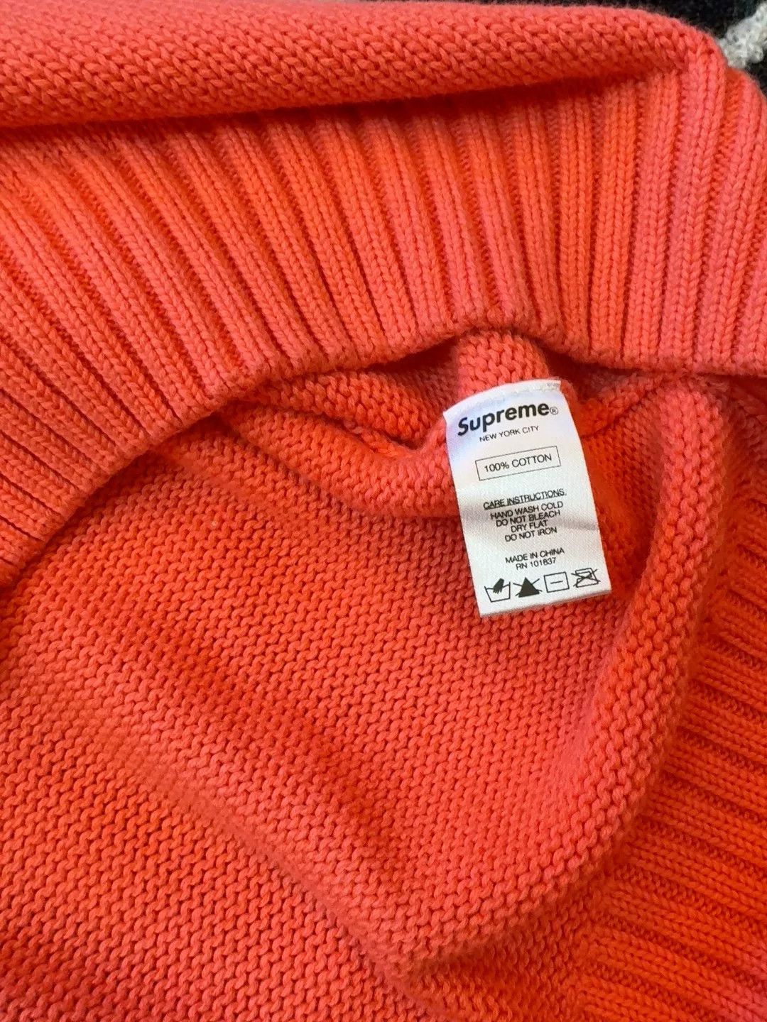 Supreme Supreme Orange Pullover Sweater Size US XL / EU 56 / 4 - 7 Thumbnail