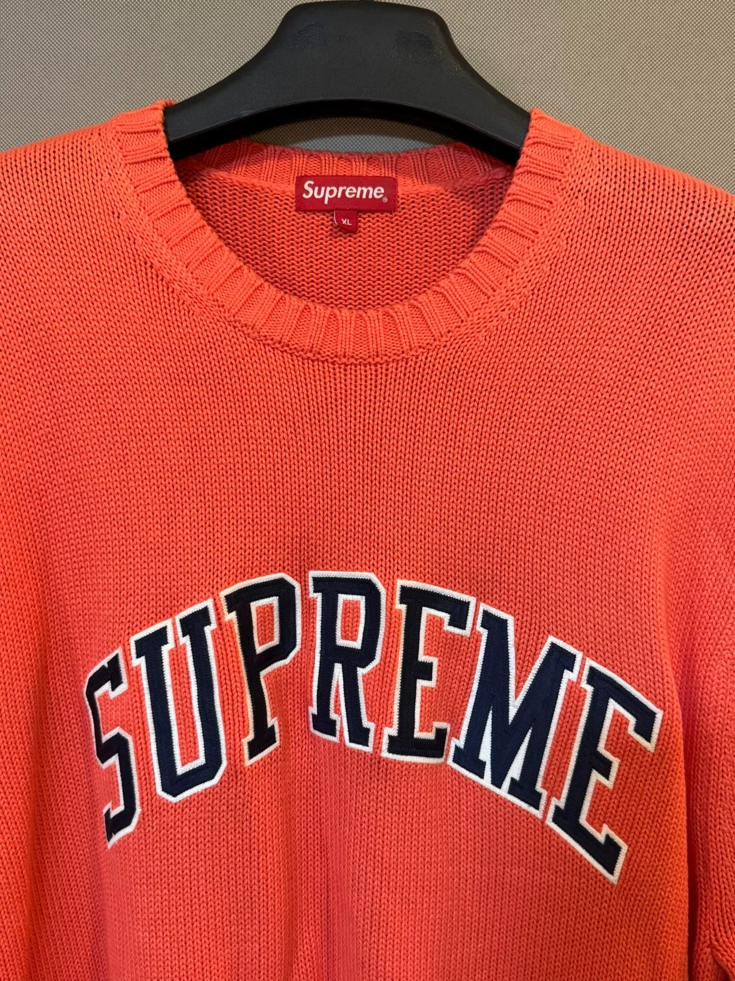 Supreme Supreme Orange Pullover Sweater Size US XL / EU 56 / 4 - 3 Thumbnail