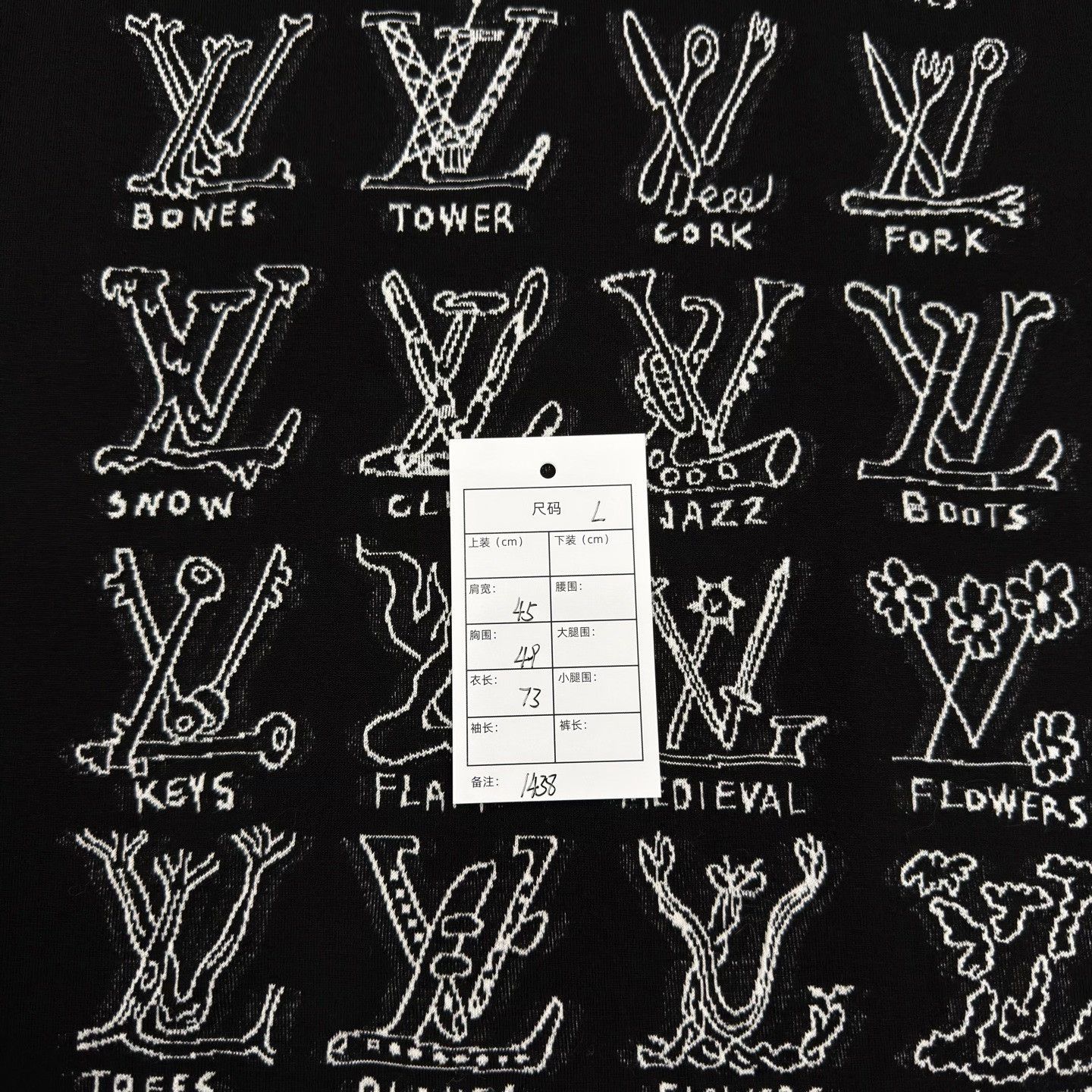 Louis Vuitton LV Multi-Element Gesture Logo Black T-Shirt Size US L / EU 52-54 / 3 - 6 Thumbnail