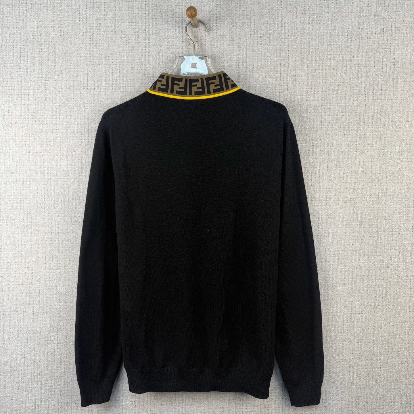 Fendi FENDI Double F Logo Turtleneck Wool Sweater Size US L / EU 52-54 / 3 - 3 Thumbnail