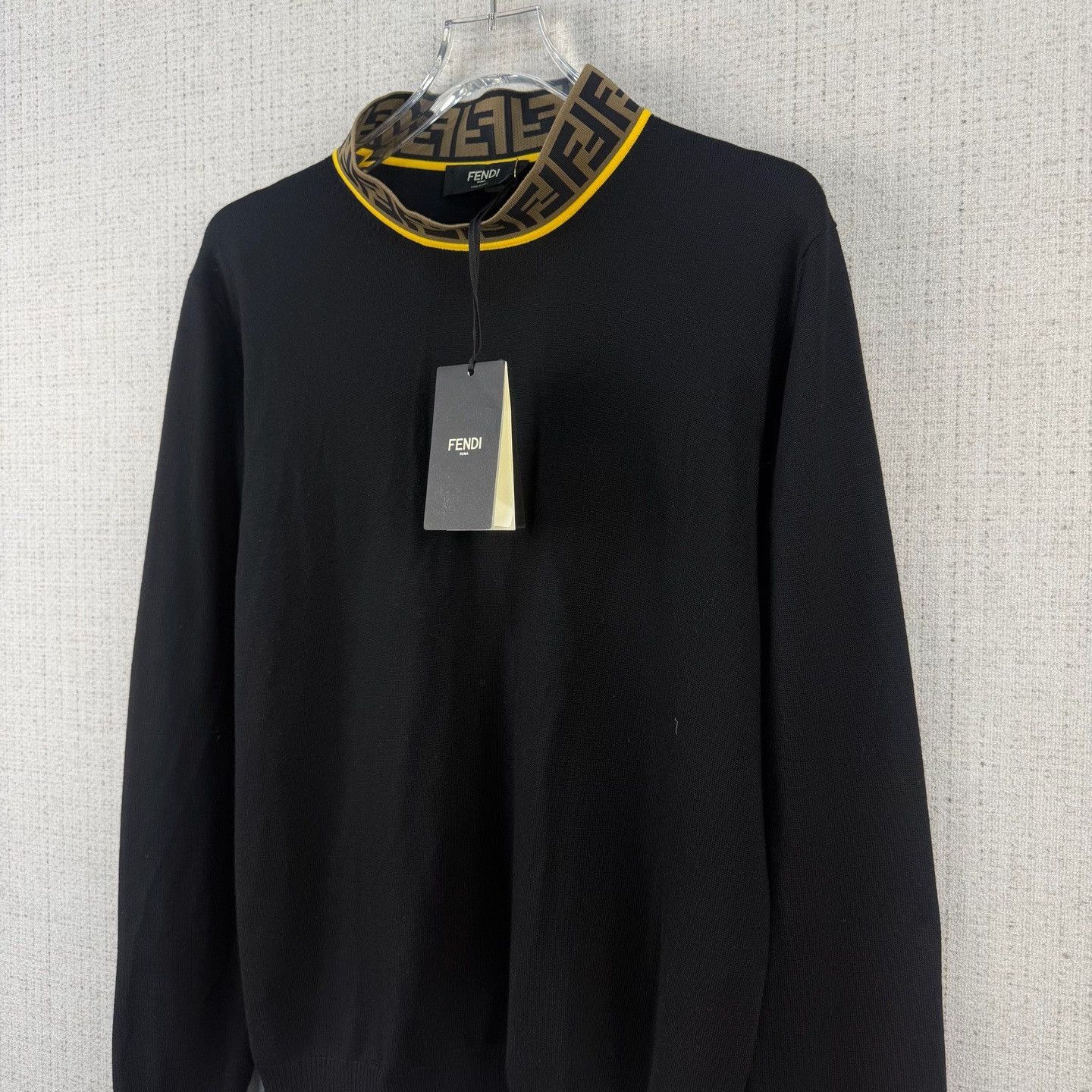 Fendi FENDI Double F Logo Turtleneck Wool Sweater Size US L / EU 52-54 / 3 - 2 Thumbnail