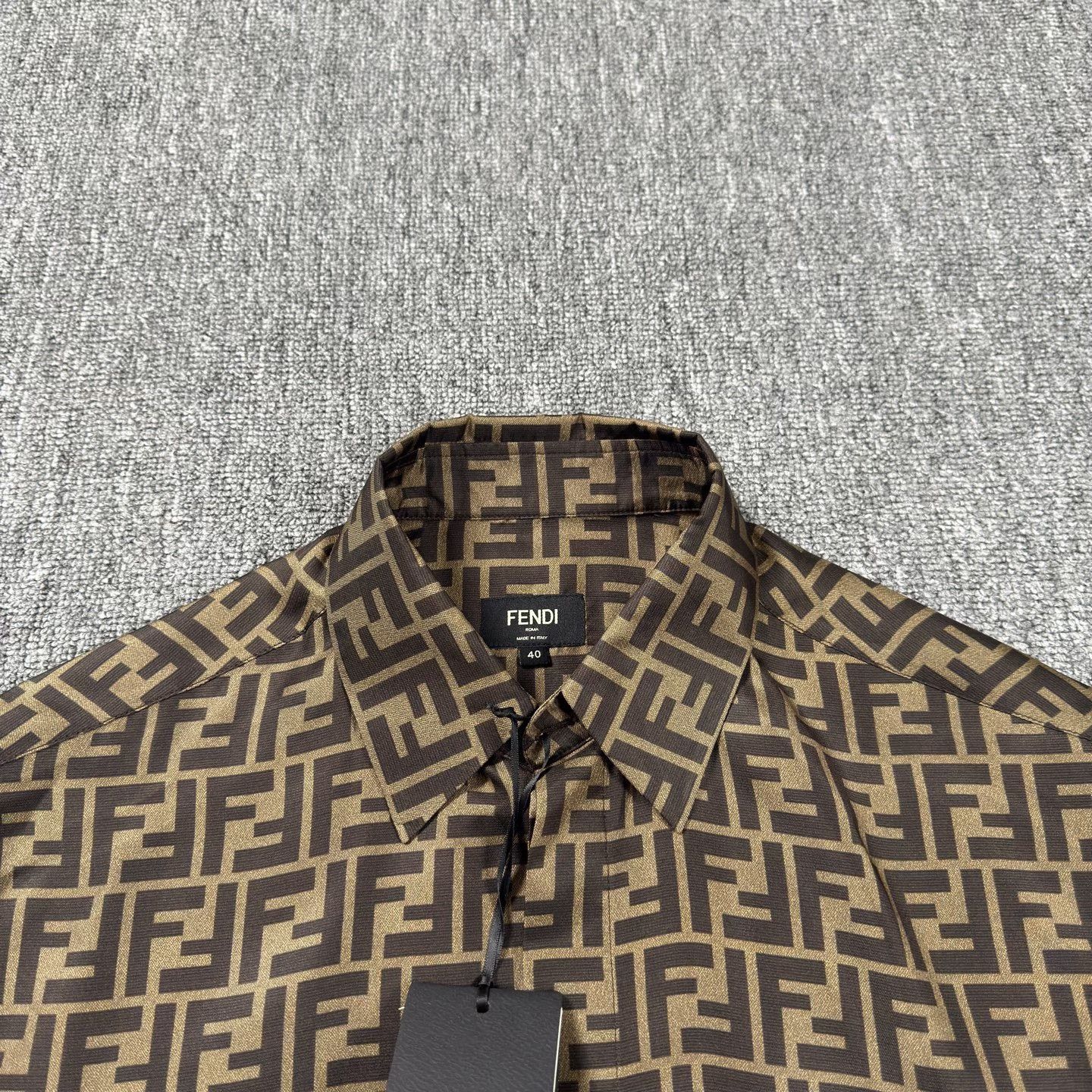 Fendi Fendi FF Print Short Sleeve Shirt Size US XXS / EU 40 - 3 Thumbnail