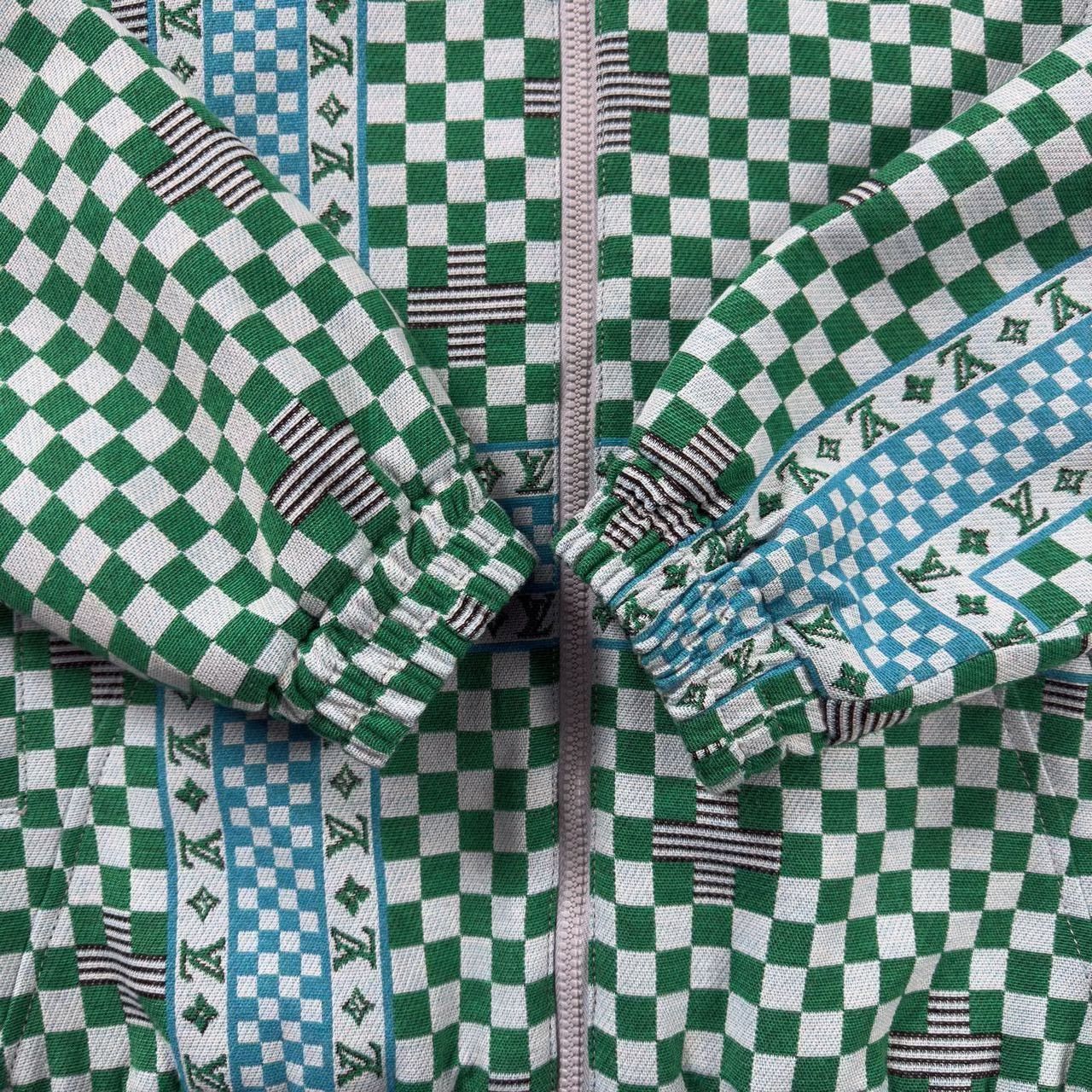 Louis Vuitton LV Green Checkered Print Coat Size US M / EU 48-50 / 2 - 7 Thumbnail