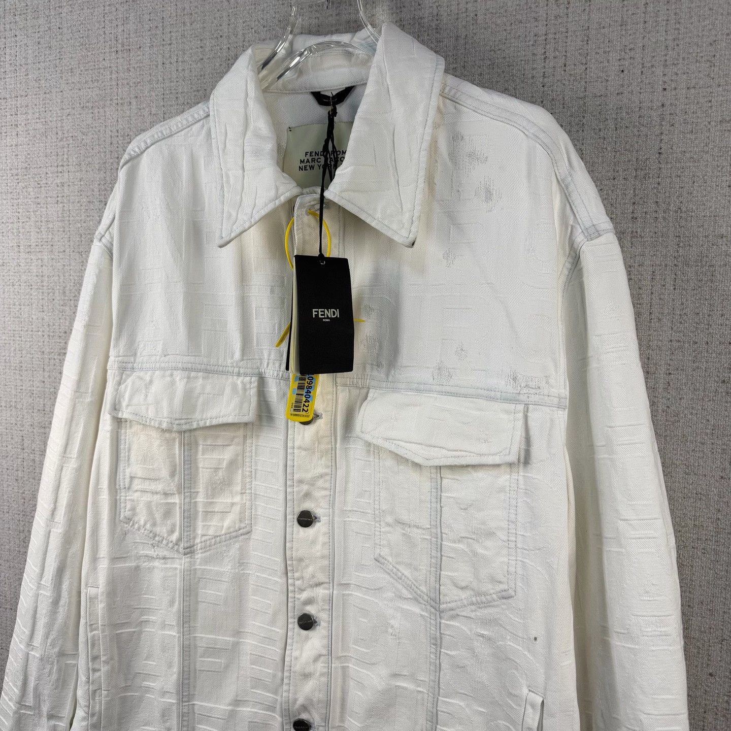 Fendi Fendi Capsule Double F Print Distressed Jacket Size US L / EU 52-54 / 3 - 2 Thumbnail