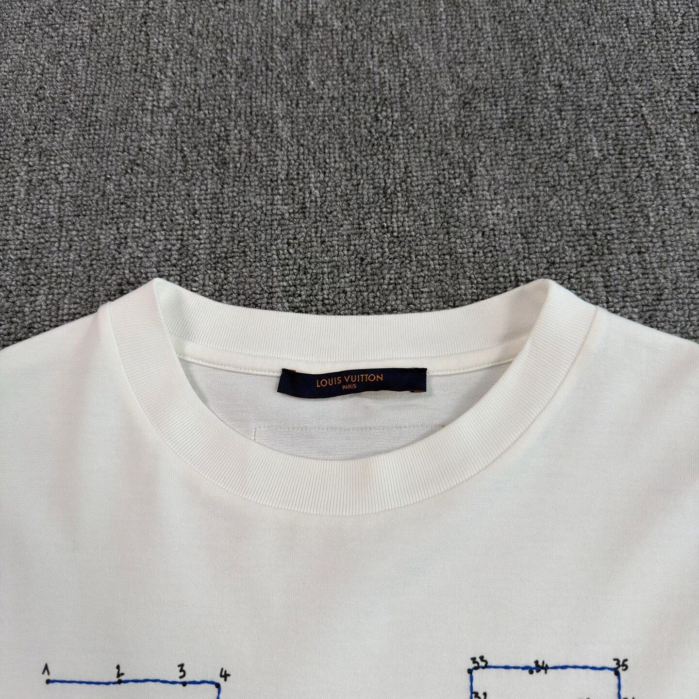 Louis Vuitton LV Linked Logo Embroidery White T-Shirt Size US M / EU 48-50 / 2 - 3 Thumbnail