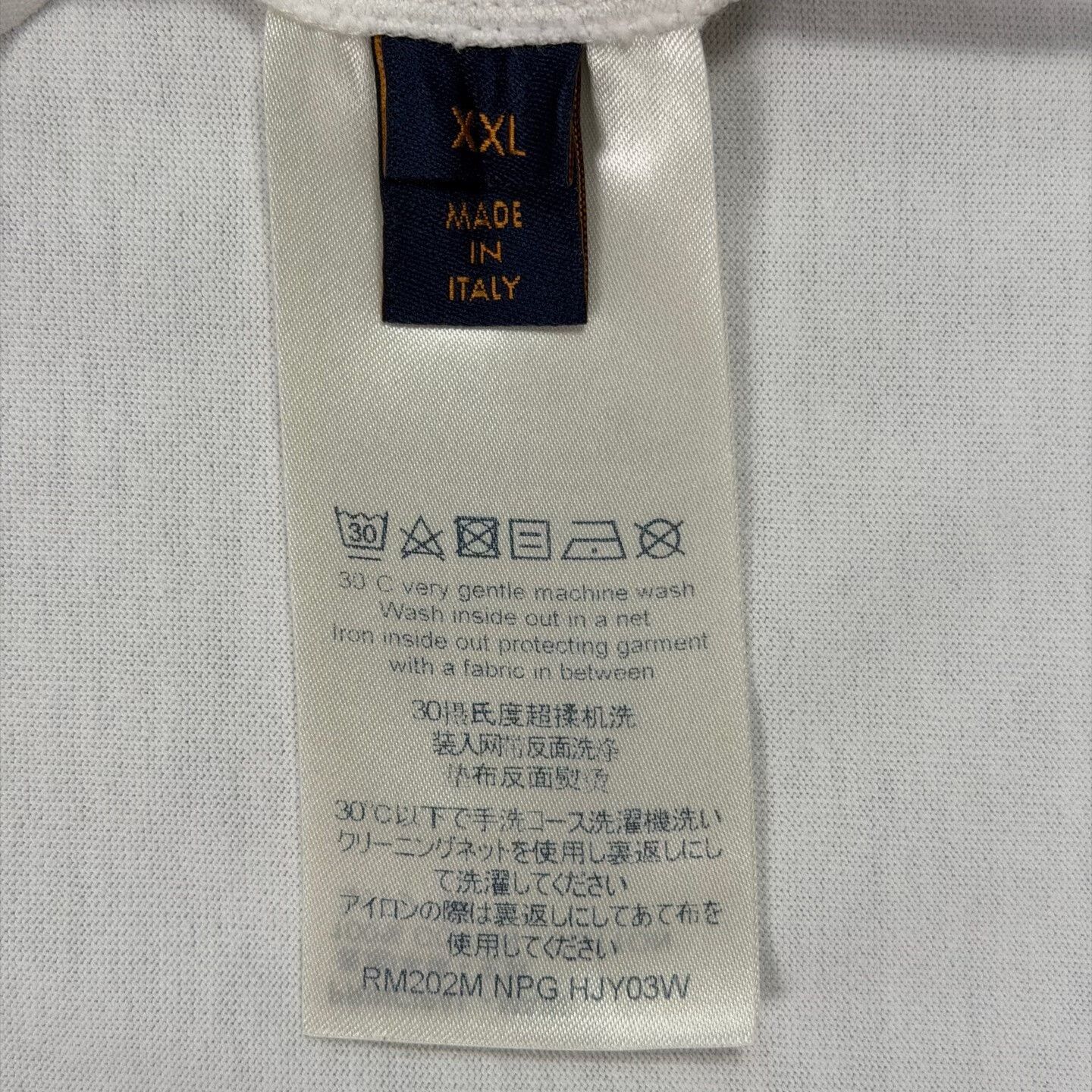 Louis Vuitton LV Embroidered Large Logo White T-Shirt Size US XXL / EU 58 / 5 - 4 Thumbnail