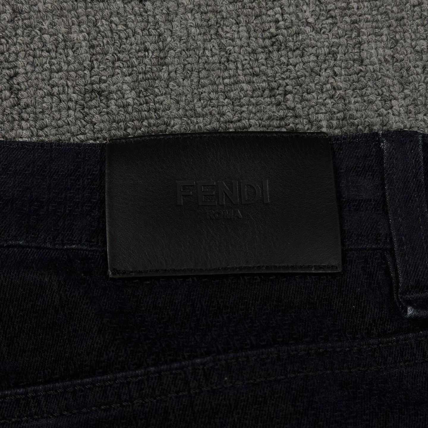 Fendi Fendi Flocked All-Over Print Black Jeans Size US 32 / EU 48 - 8 Thumbnail