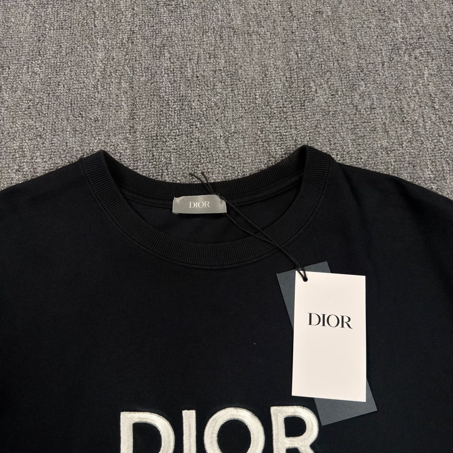 Dior Dior 1947 Embroidered Logo Black Tee Size US S / EU 44-46 / 1 - 3 Thumbnail